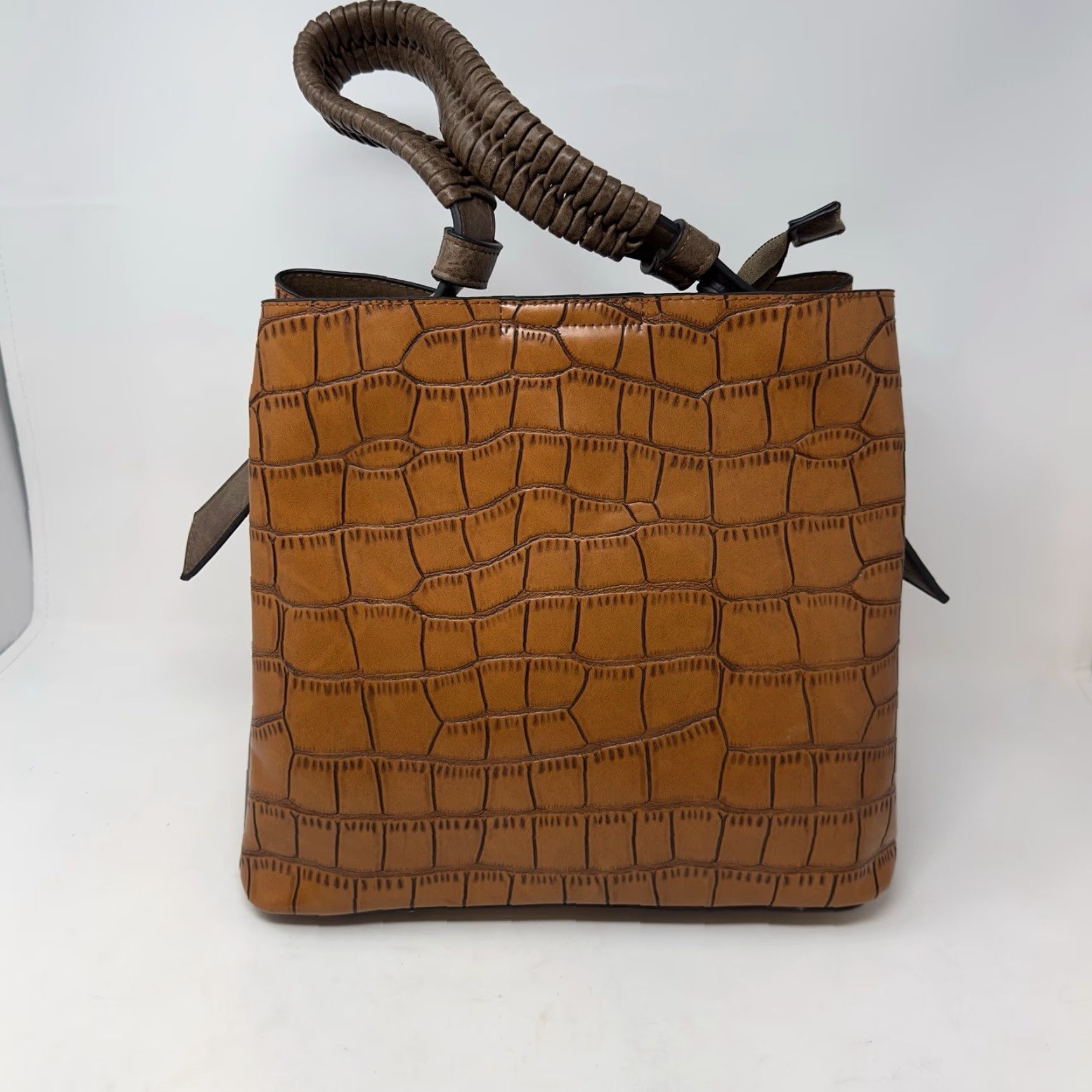 CO Jen & Co Olivia Leopard Print Contrast Hobo Shoulder Bag Purse Brown Vegan NWT Size ONE SIZE - 3 Thumbnail