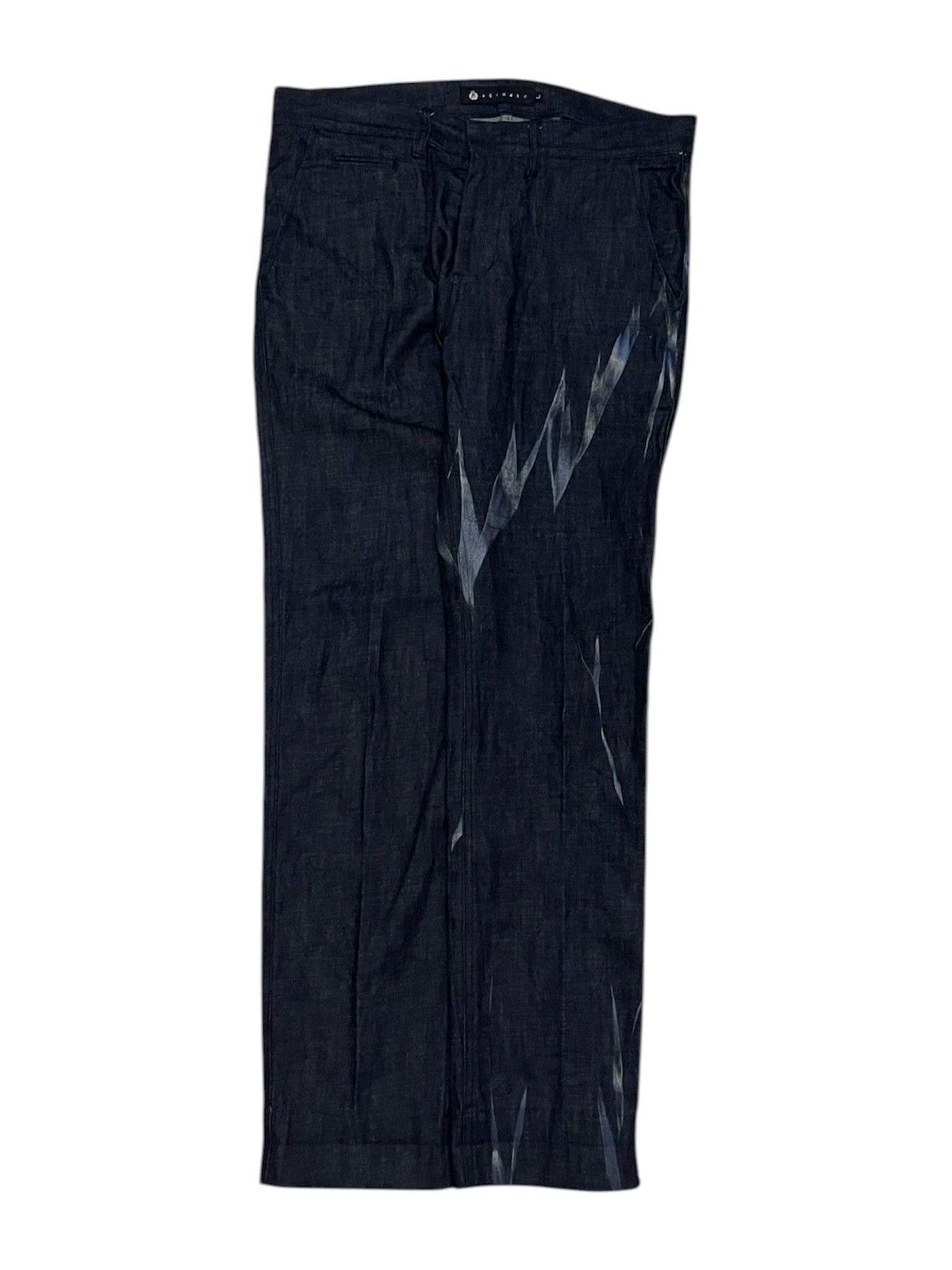If Six Was Nine Japanese Addmake Abstract Painted Splash Art Jeans Size US 35 - 1 Thumbnail