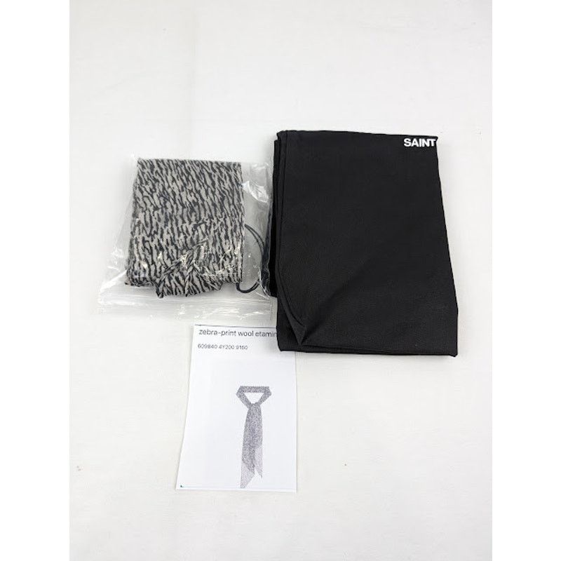 Saint Laurent Paris o1rshd1 Size: OS / Zebra Print Wool Etamine Size ONE SIZE - 16 Thumbnail