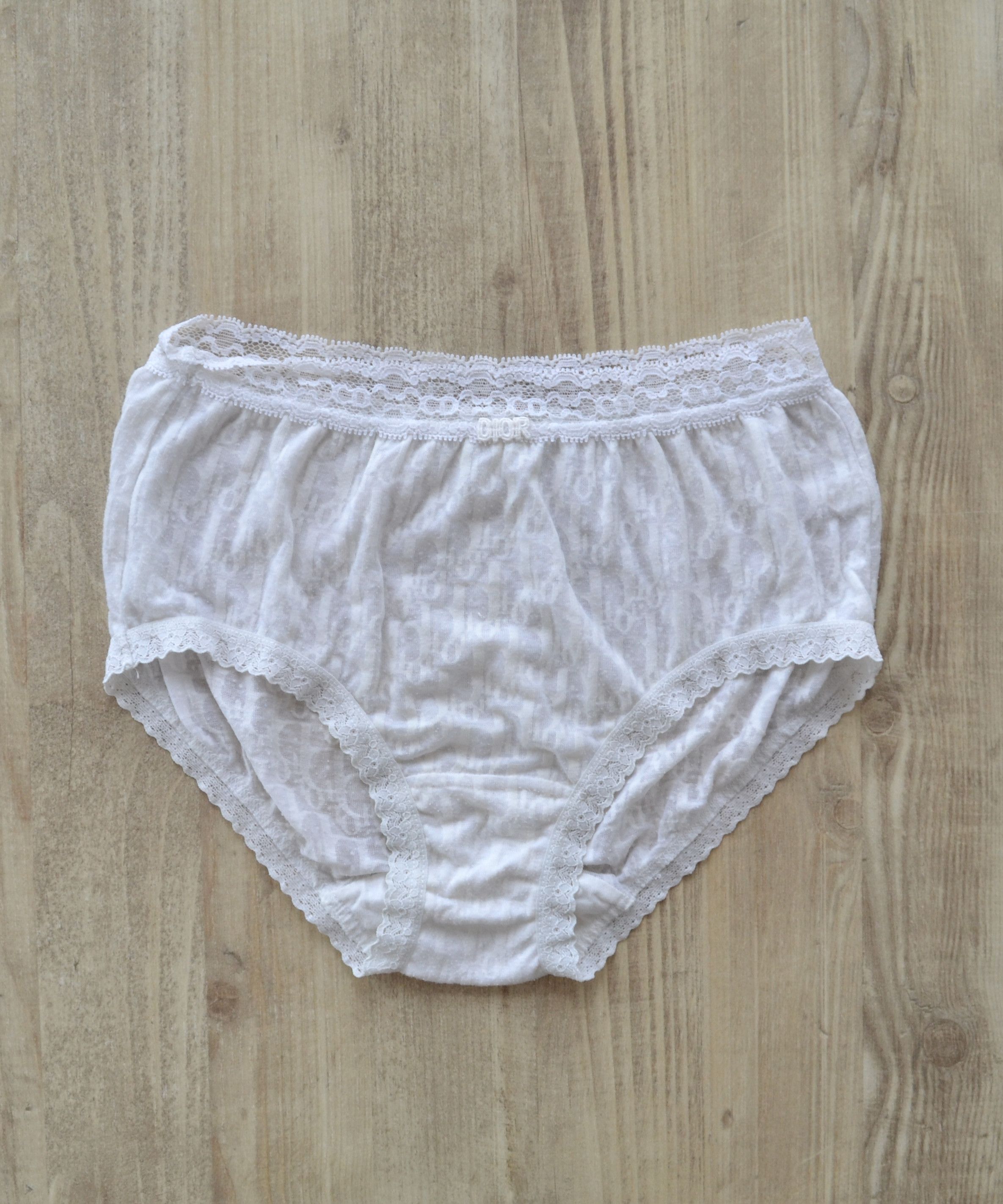 Dior 🔴 Dior Underwear CD Monogram Logo White Vintage Bikini Size ONE SIZE - 3 Thumbnail