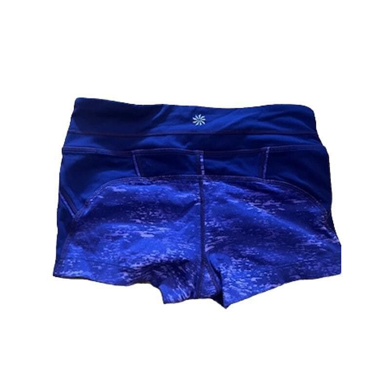 Designer Athleta High-Waisted Athletic Shorts Navy Blue Size X Small Size 26" / US 2 / IT 38 - 2 Thumbnail