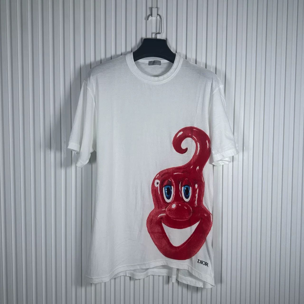 Dior Artist Collaboration White Flocked T-shirt XL