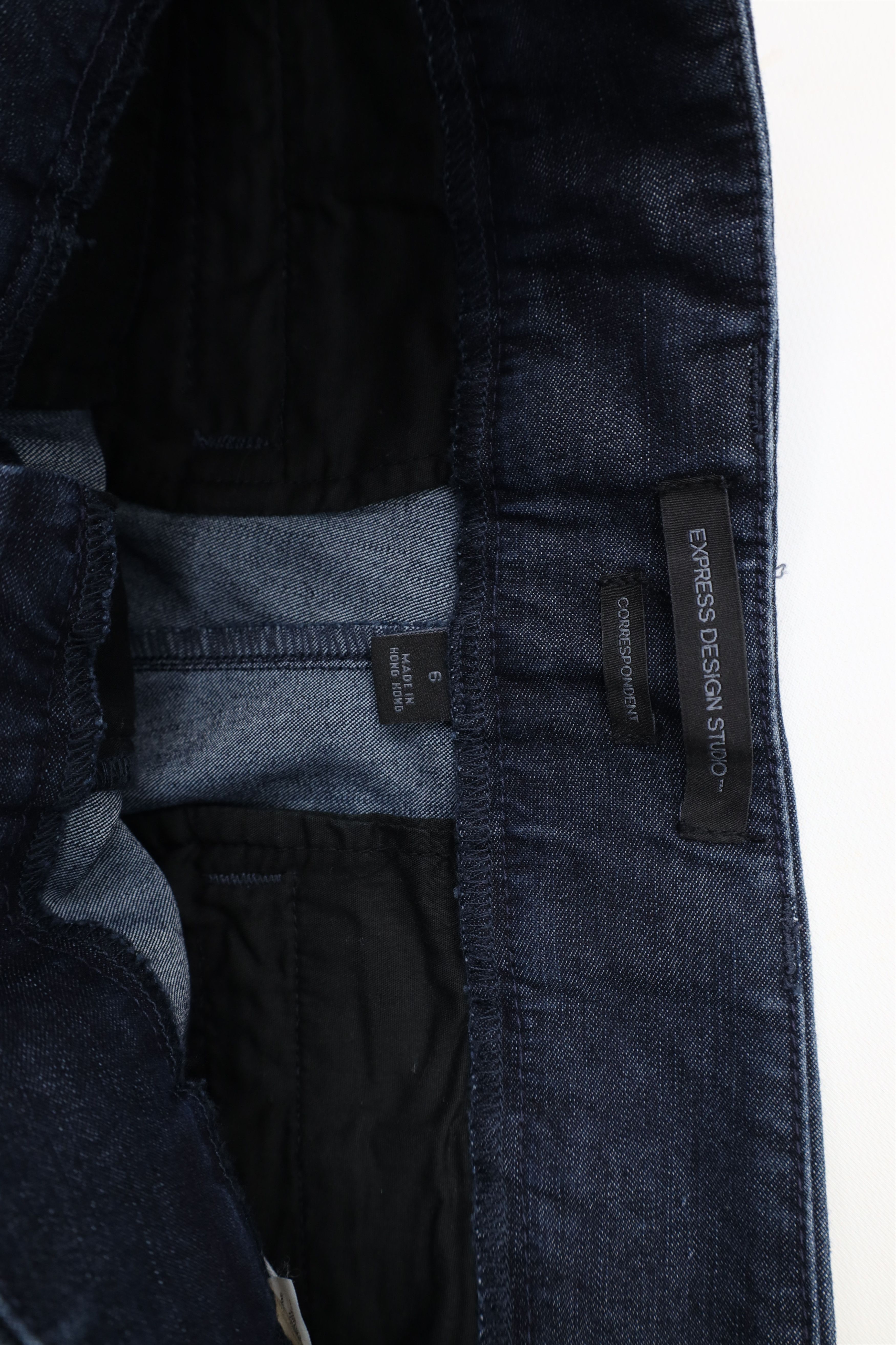Express × Vintage Vintage Y2K Express Stretch Wide Leg Bell Bottoms Jeans Blue Size 28" / US 6 / IT 42 - 7 Thumbnail