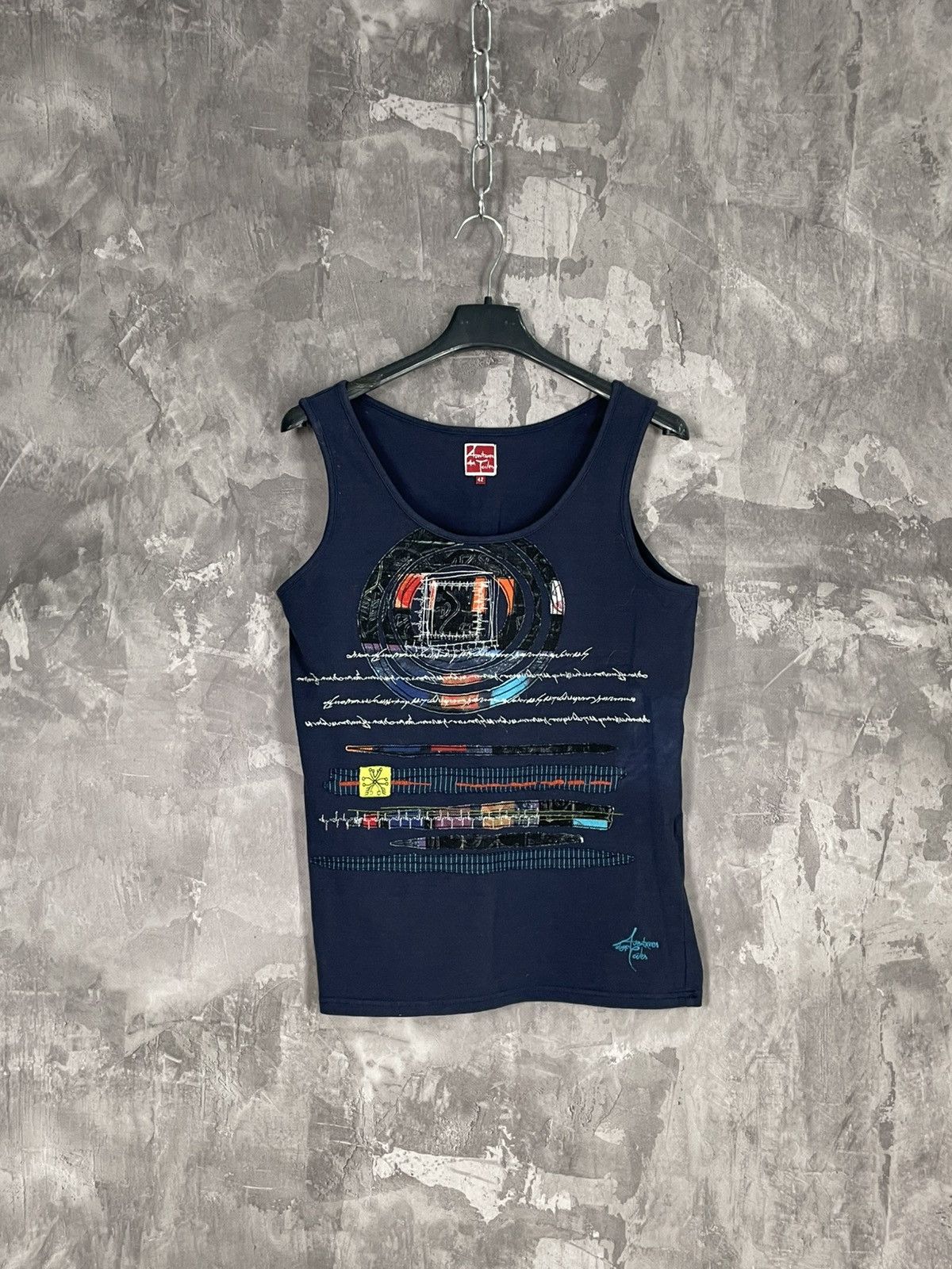 Japanese Brand Avantures Des Toiles Y2K Rare Big Print Logo Tank Top Size M / US 6-8 / IT 42-44 - 1 Thumbnail