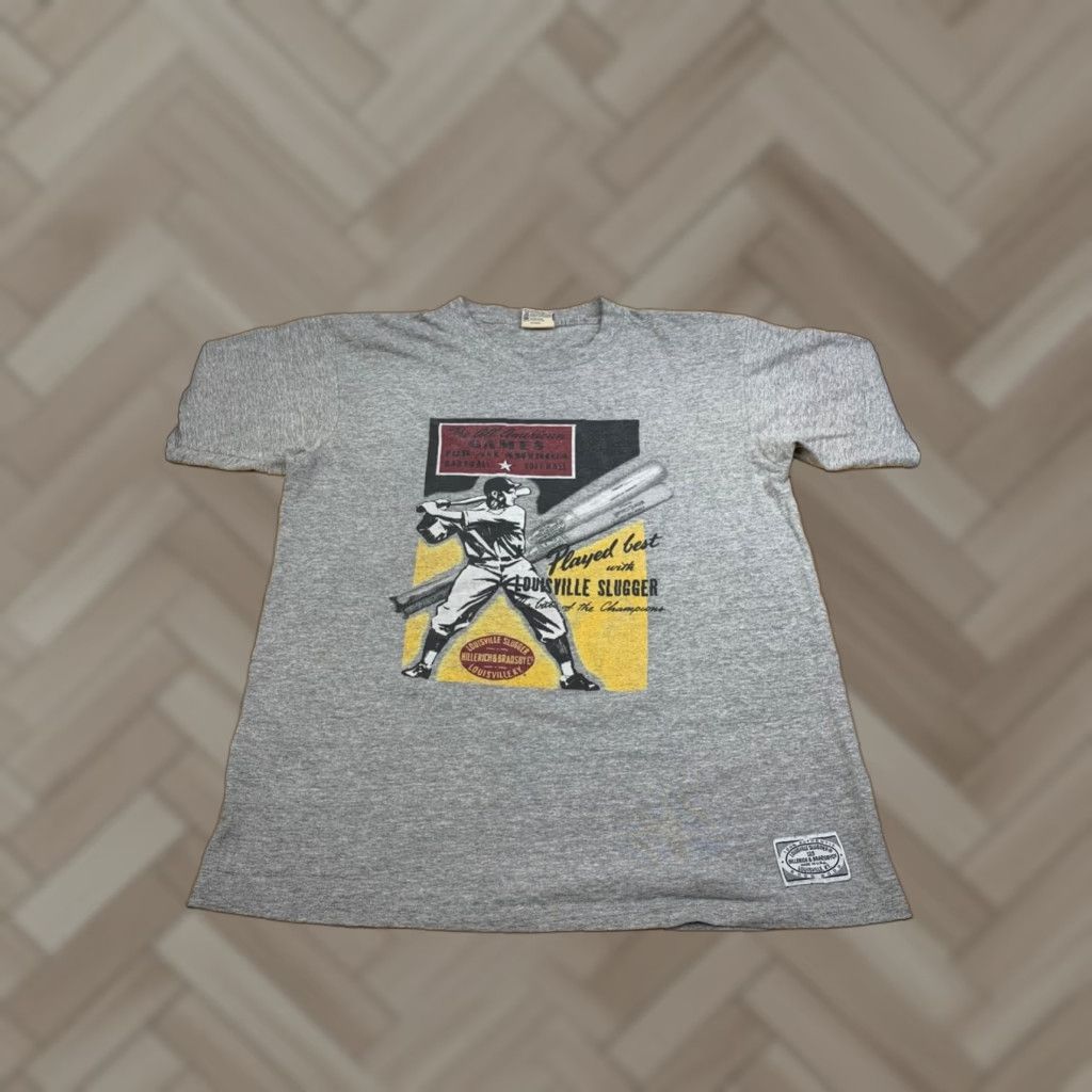 Vintage VINTAGE Louisville Slugger Shirt Mens L Gray USA Baseball 11914 90s Sports USA Shirt Mens L Gray Cotton Short Sleeve Crew Neck Size US L / EU 52-54 / 3 - 1 Thumbnail