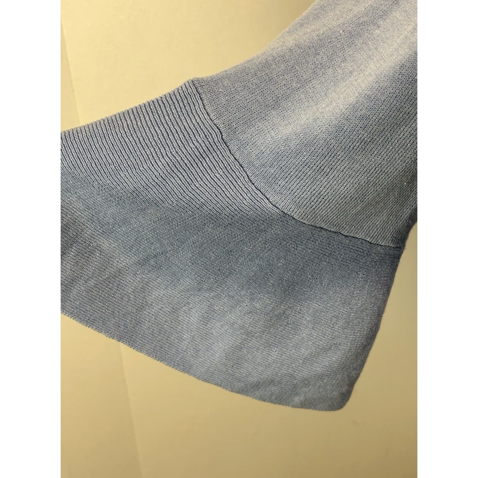 Talbots TALBOTS Blue Knit Sweater Large Half Flutter Sleeve Classic Womens Size L / US 10 / IT 46 - 6 Thumbnail