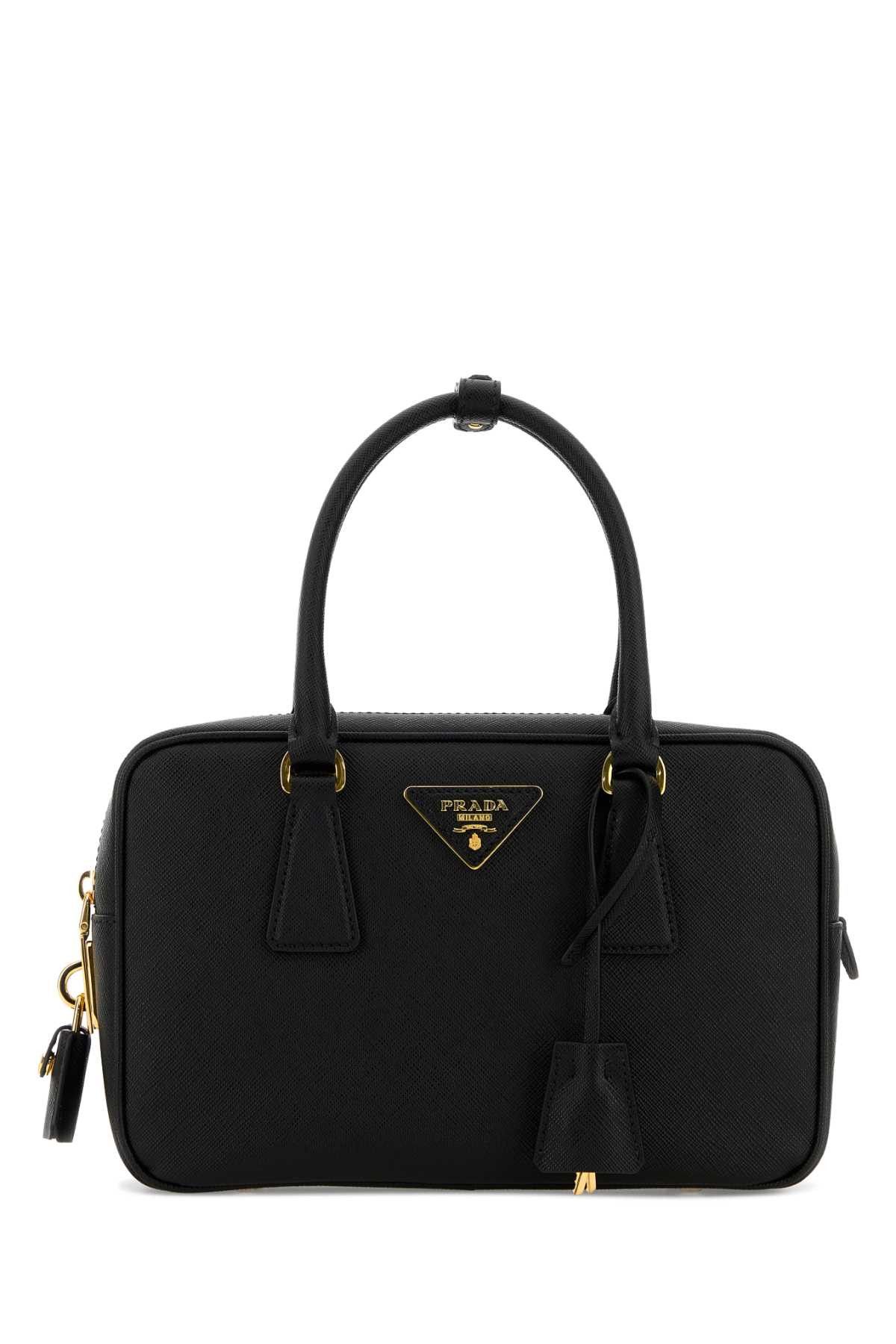 Prada Black Leather Handbag Size ONE SIZE - 1 Thumbnail