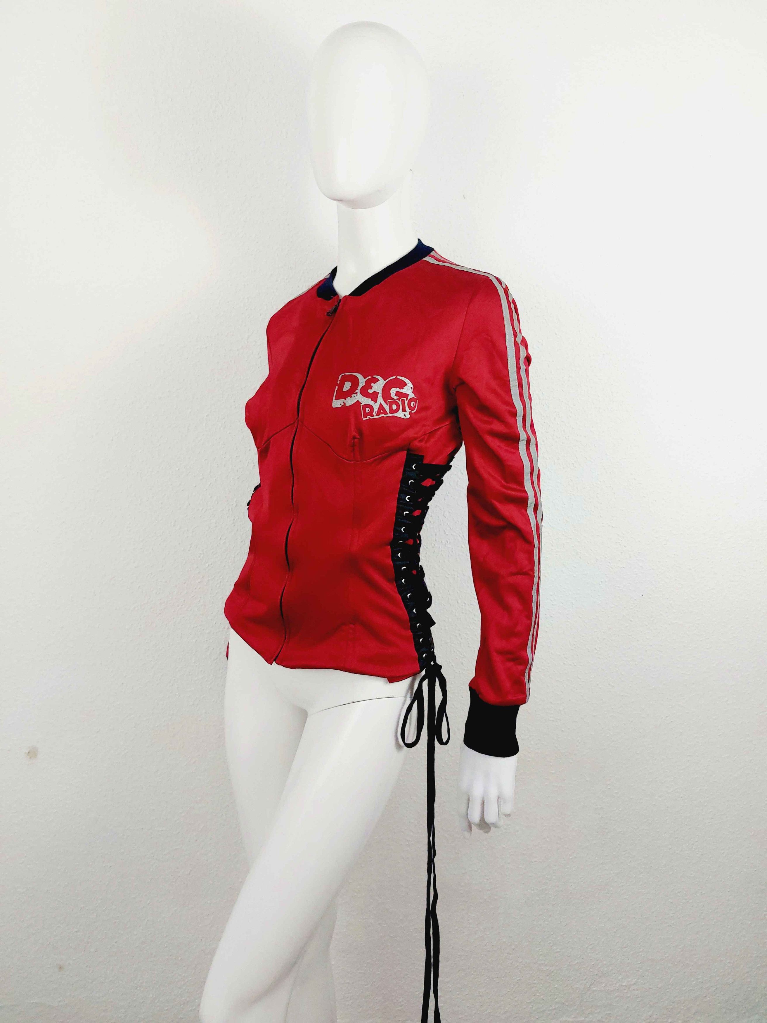 Dolce & Gabbana D&G Dolce and Gabbana Lace-up Corset Zip Jacket Size M / US 6-8 / IT 42-44 - 8 Thumbnail