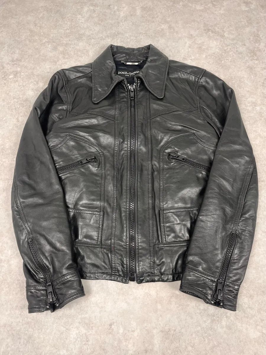Dolce & Gabbana AW2016 Dolce & Gabbana Black Multi Zips Mafia Leather Jacket Size US M / EU 48-50 / 2 - 1 Thumbnail