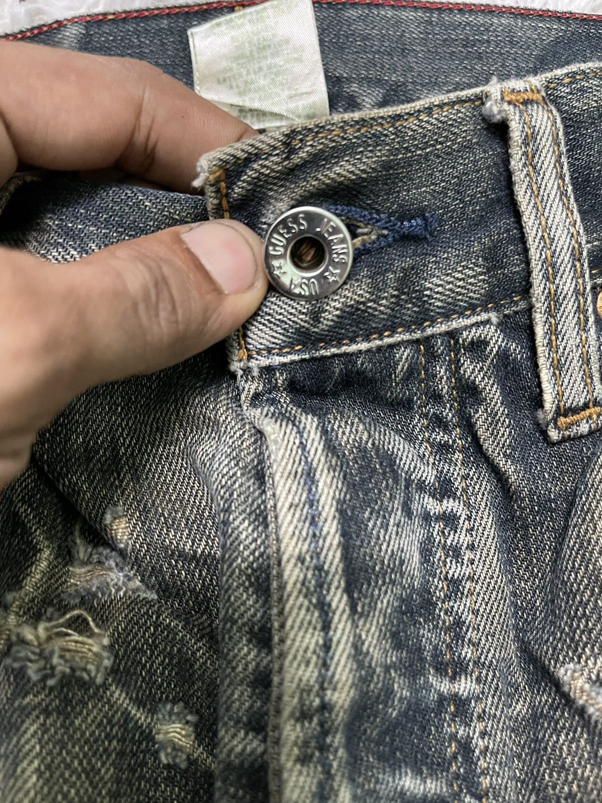 Guess 90s GUESS DISTRESSED STYLE RARE DESIGN Size US 30 / EU 46 - 6 Thumbnail