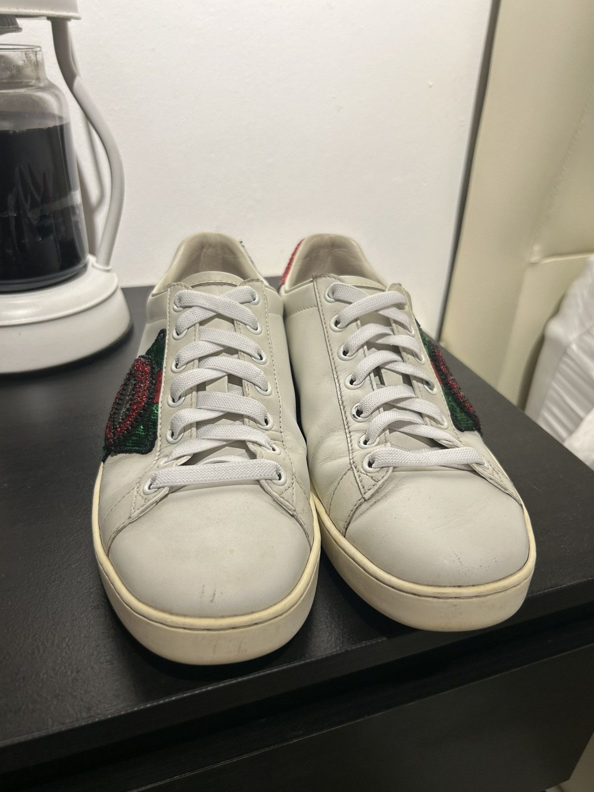 Gucci Gucci Ace Sequins and Crystal Lips Sneakers Size US 8 / IT 38 - 2 Thumbnail