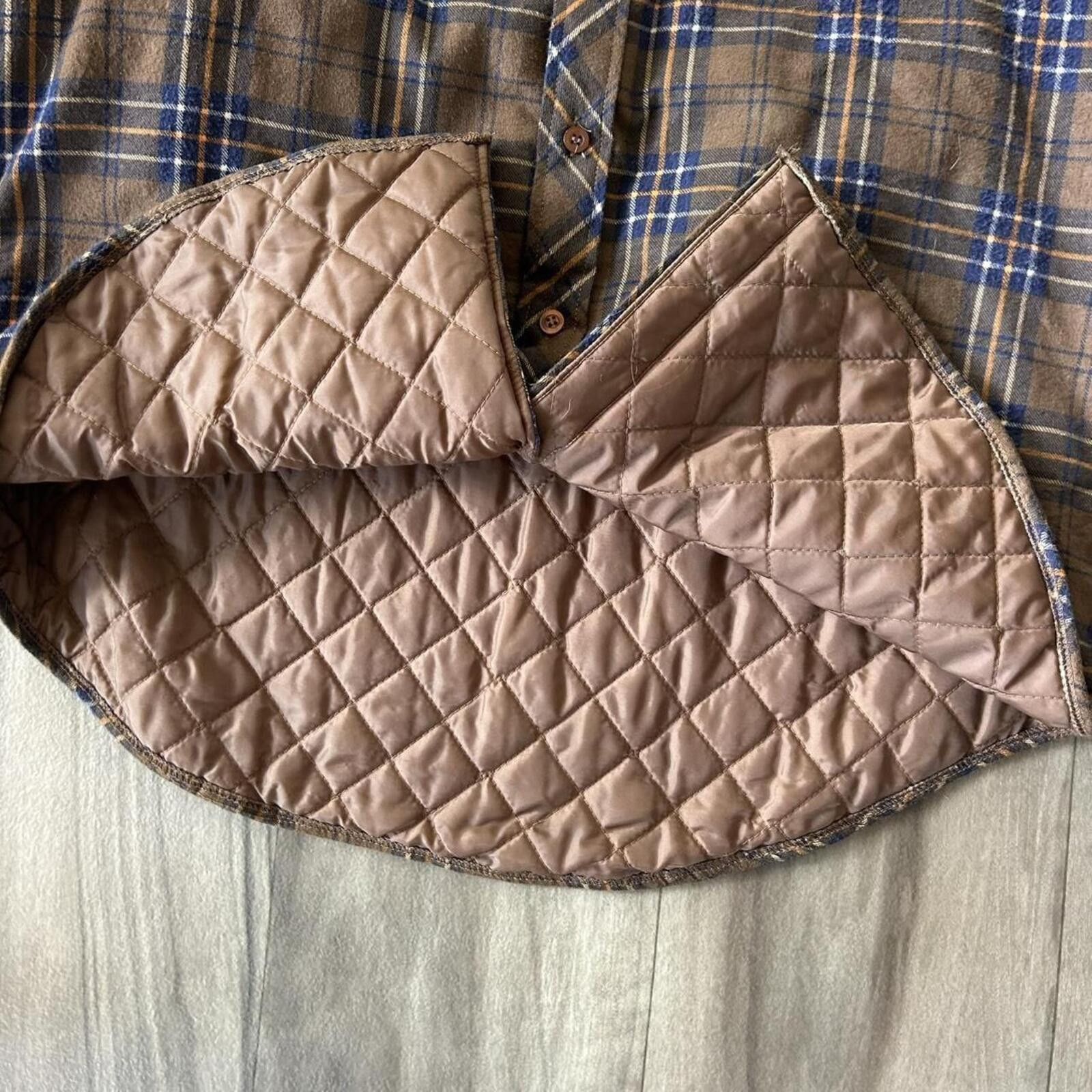 Other Vintage 90’s Brown Blue Plaid Button Up Flannel Big Smith L Size US L / EU 52-54 / 3 - 3 Thumbnail
