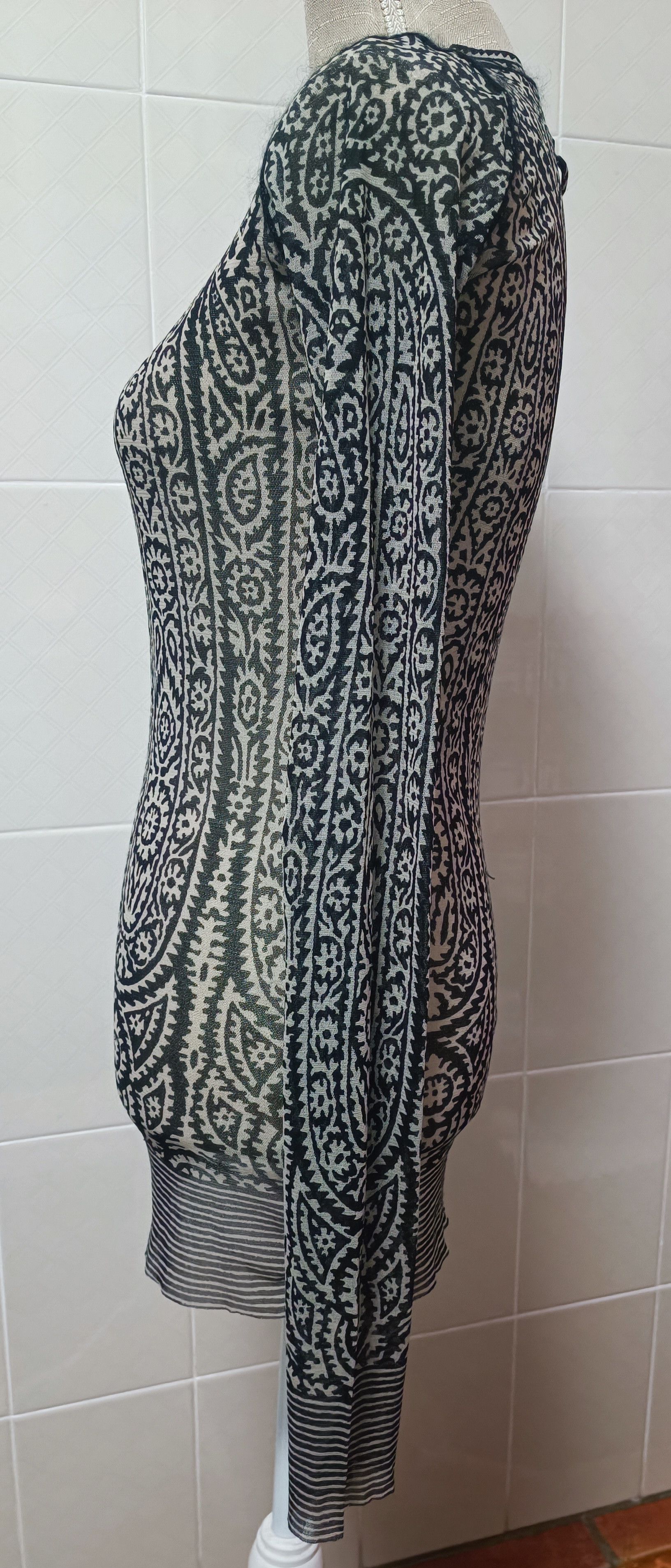 Jean Paul Gaultier 90's - Floral and paisley motifs mesh top Size M / US 6-8 / IT 42-44 - 11 Thumbnail