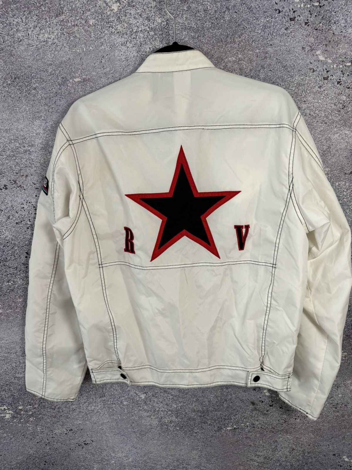 Vintage Reclaimed Vintage Biker Jacket Nylon White Men’s XS size Size US XS / EU 42 / 0 - 15 Thumbnail