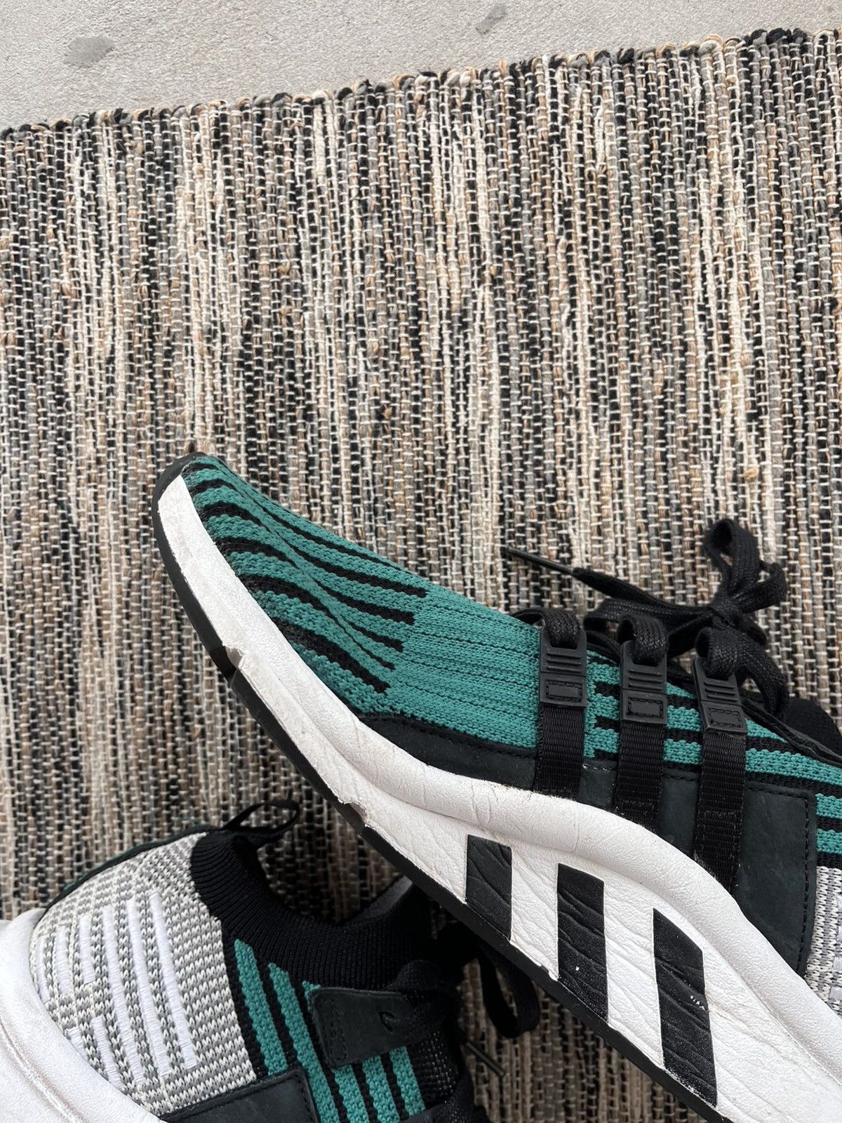 Adidas Vintage Adidas Equipment Green Mesh Sneakers Sportswear Size US 11.5 / EU 44-45 - 16 Thumbnail