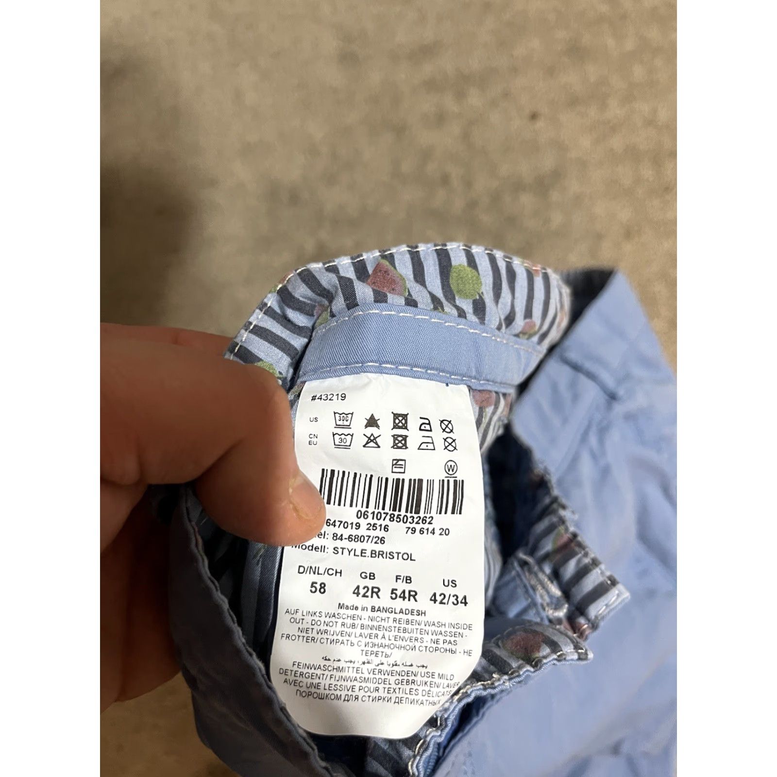 Brixton Brixton Men’s Solid Chino Shorts Size 42 Blue Size US 42 / EU 58 - 4 Thumbnail