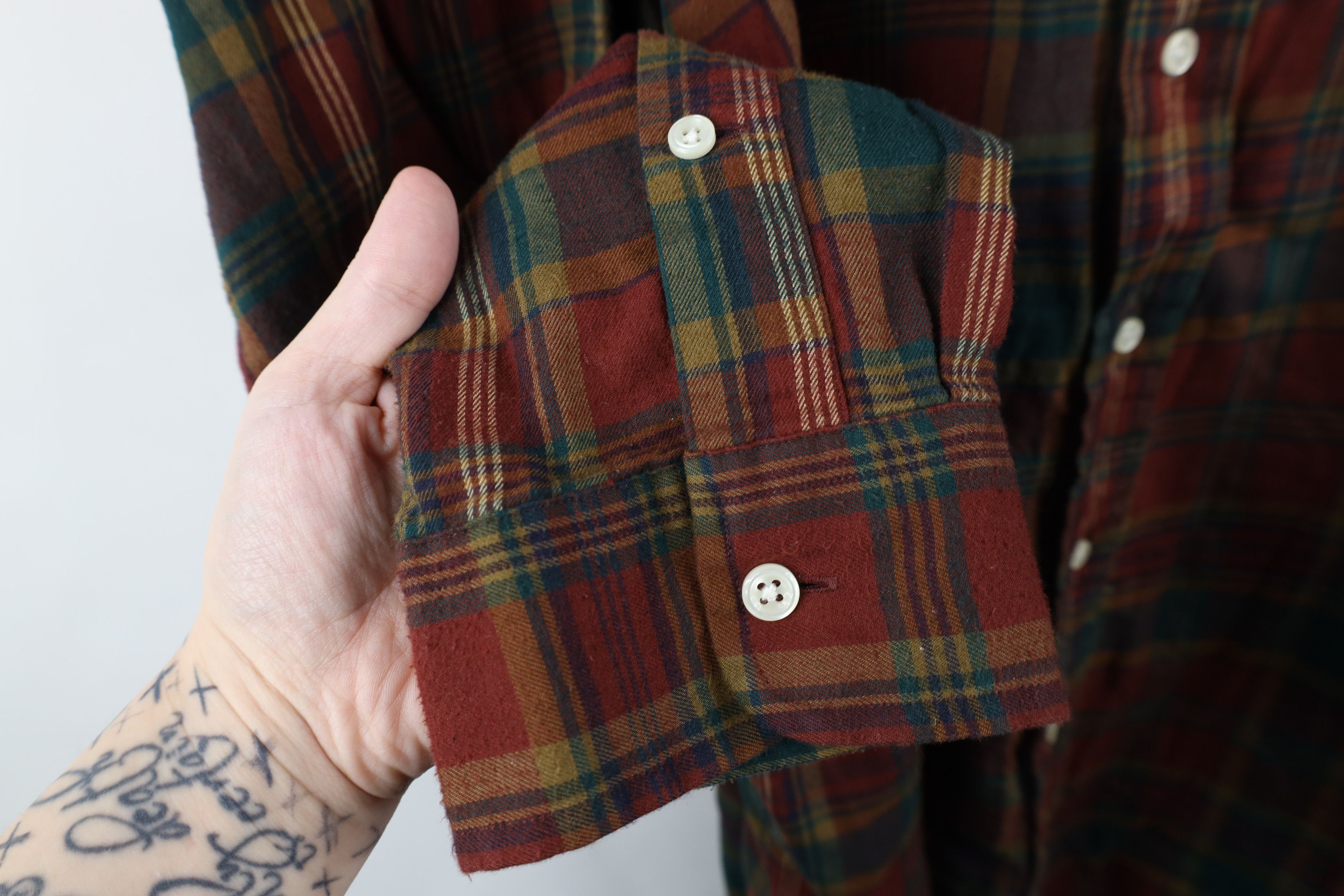 Ralph Lauren × Vintage Vintage 90s Ralph Lauren Flannel Collared Button Down Shirt Size US XXL / EU 58 / 5 - 6 Thumbnail