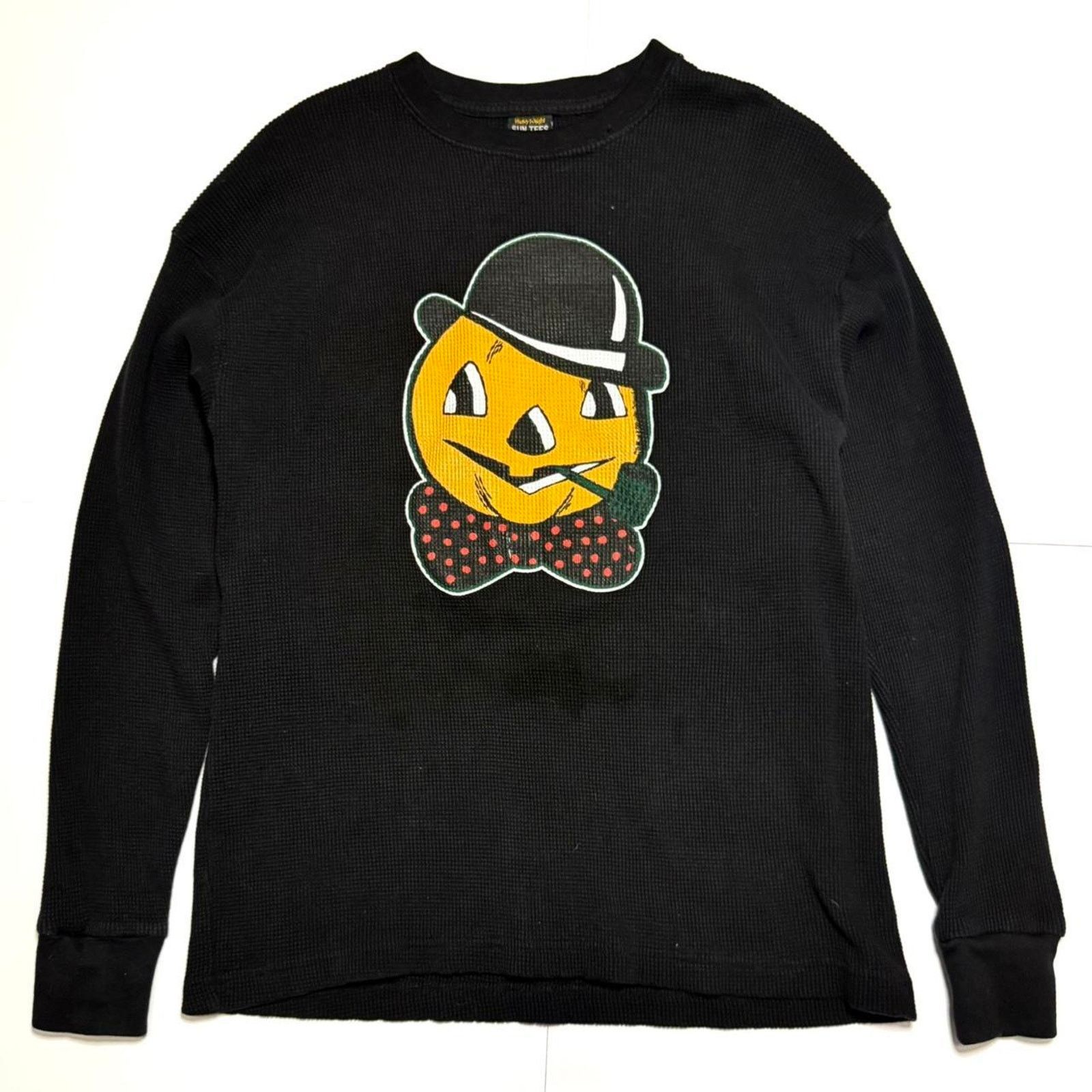 & Other Stories 80s Vintage Heavyweight Black Cotton Long Sleeve Pumpkin Size US XXL / EU 58 / 5 - 1 Thumbnail