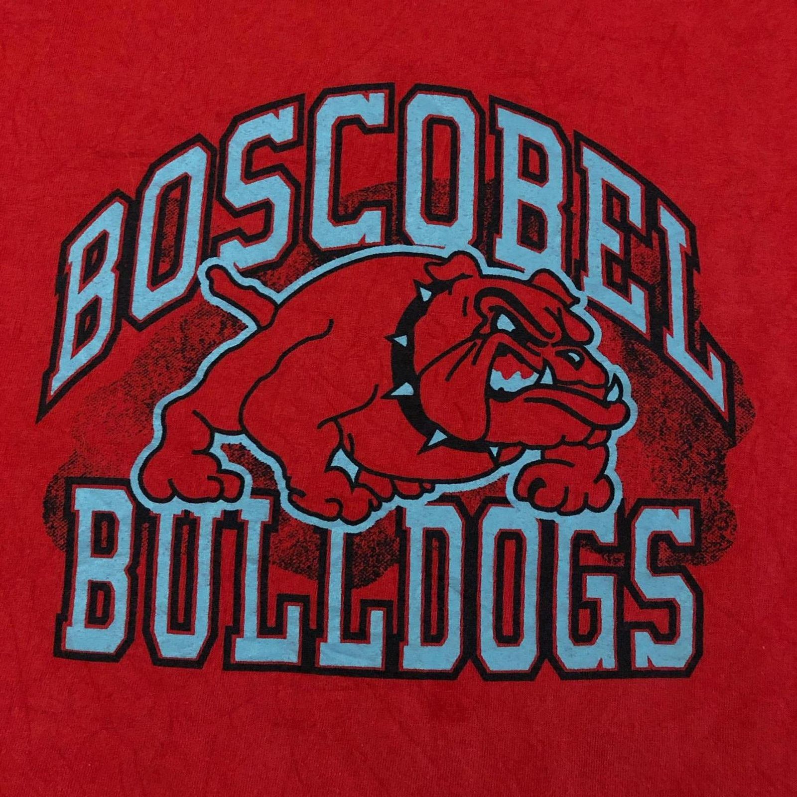 Gildan Men's Red Boscobel Bulldogs Graphic Tee Size US L / EU 52-54 / 3 - 3 Thumbnail