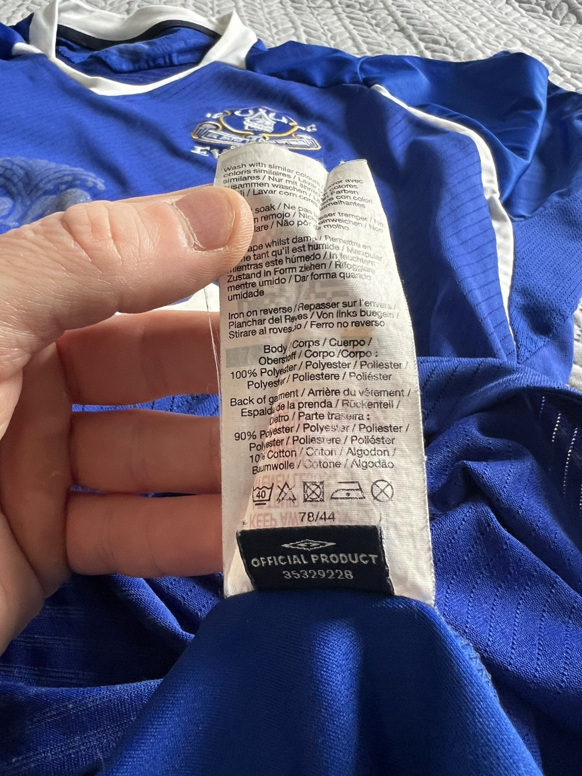 Umbro Everton Home Shirt 2008-09 Premier League Football Chang Size US L / EU 52-54 / 3 - 6 Thumbnail