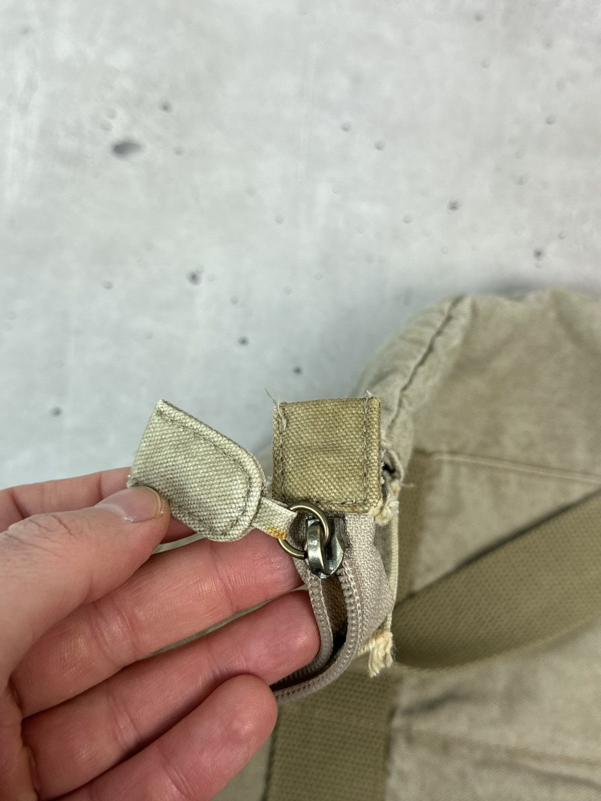 Armani Exchange Vintage Armani Exchange Beige Denim Washed Handle Bag Size ONE SIZE - 11 Thumbnail