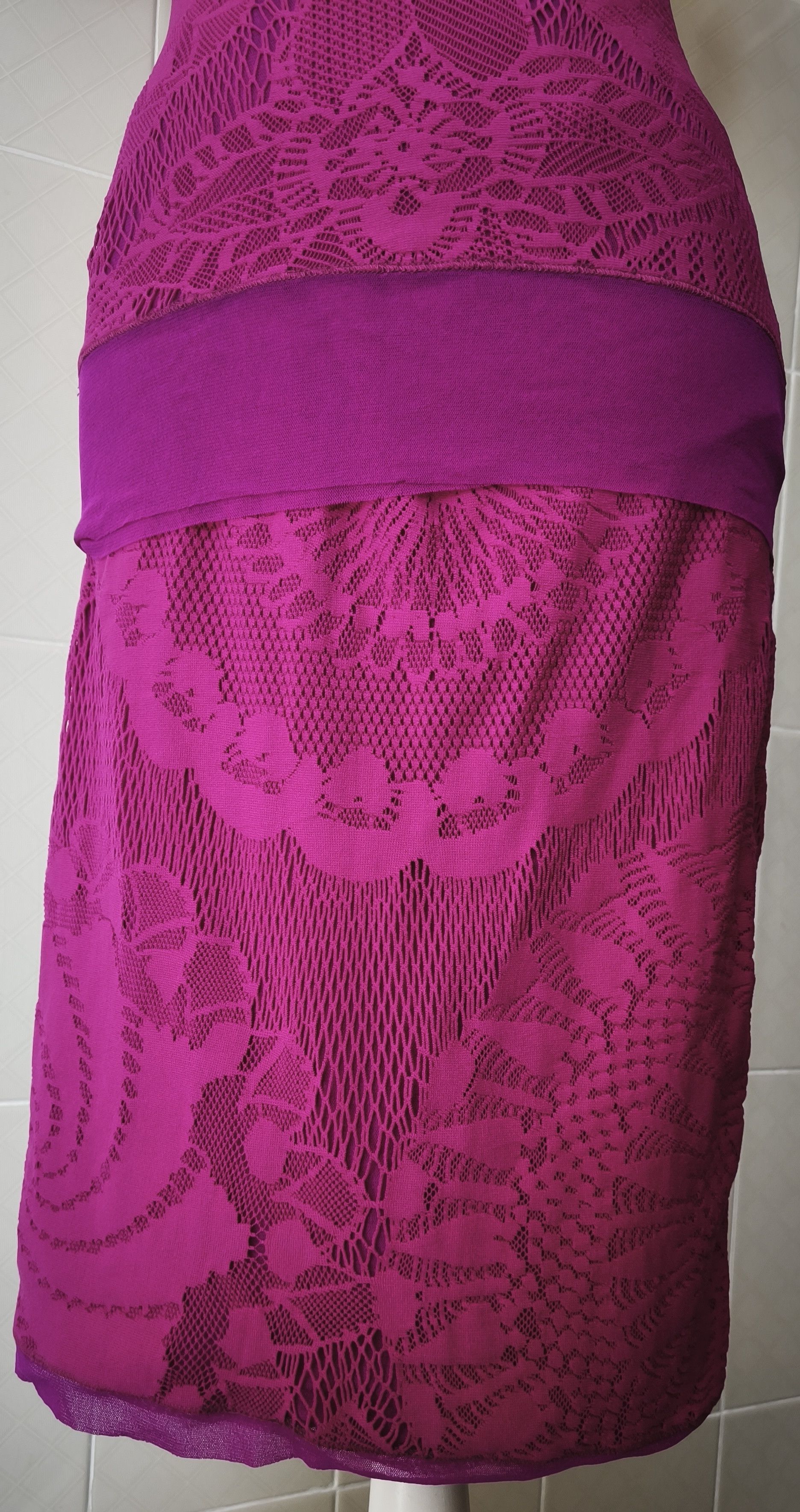 Jean Paul Gaultier SS 2008 - Lace and mesh - top and skirt Size M / US 6-8 / IT 42-44 - 2 Thumbnail