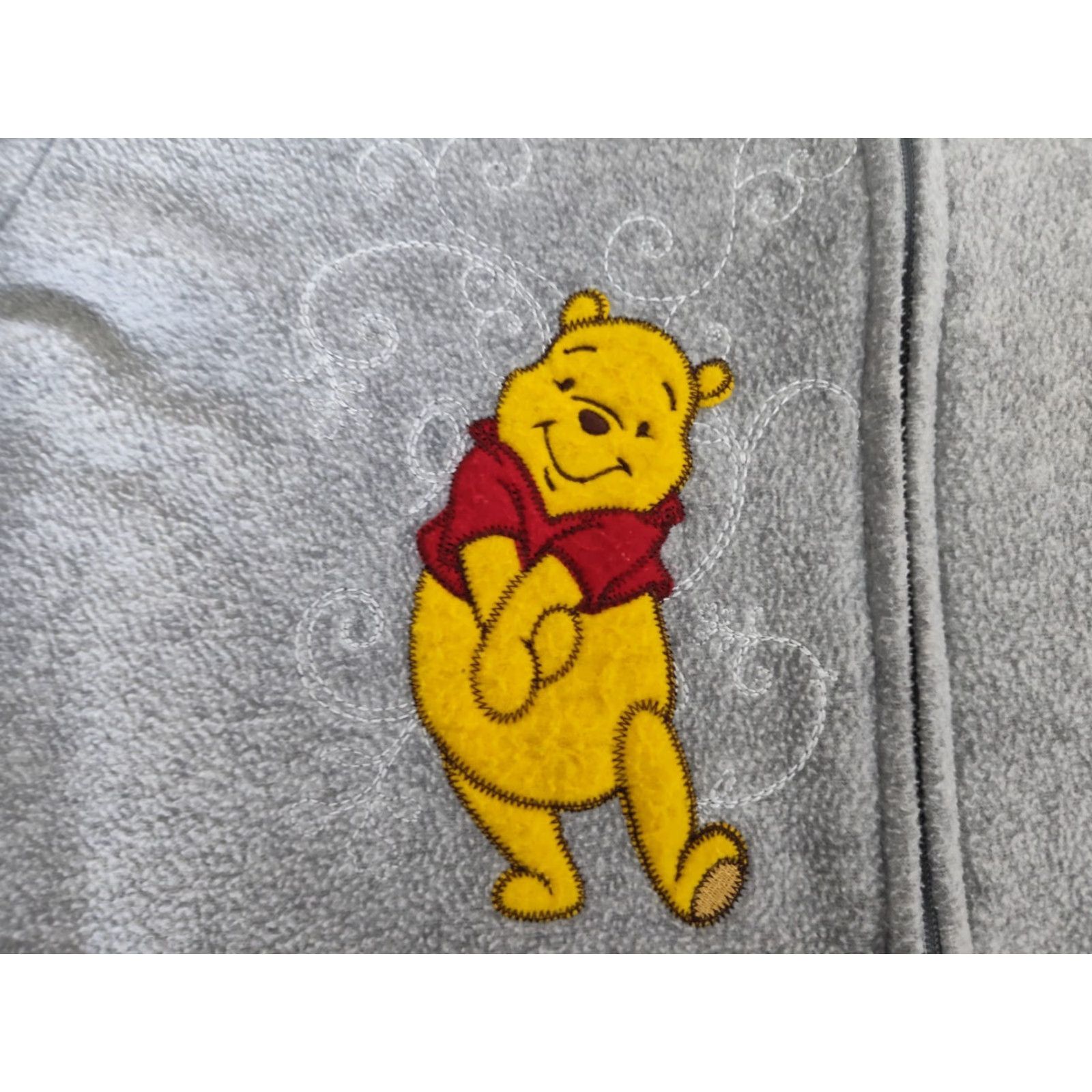 Disney Disney Winnie The Pooh Sweater Womens XL Gray Fleece Full Zip Embroidered Y2K Size XL / US 12-14 / IT 48-50 - 5 Thumbnail