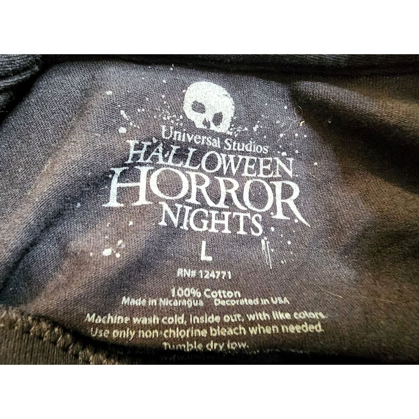 Vintage Universal Orlando Halloween Horror Nights 2025 HHN Team Member T Shirt Mens L Black Cotton Short Sleeve Crew Neck Skull Graphic Print Limited Edition Size US L / EU 52-54 / 3 - 5 Thumbnail