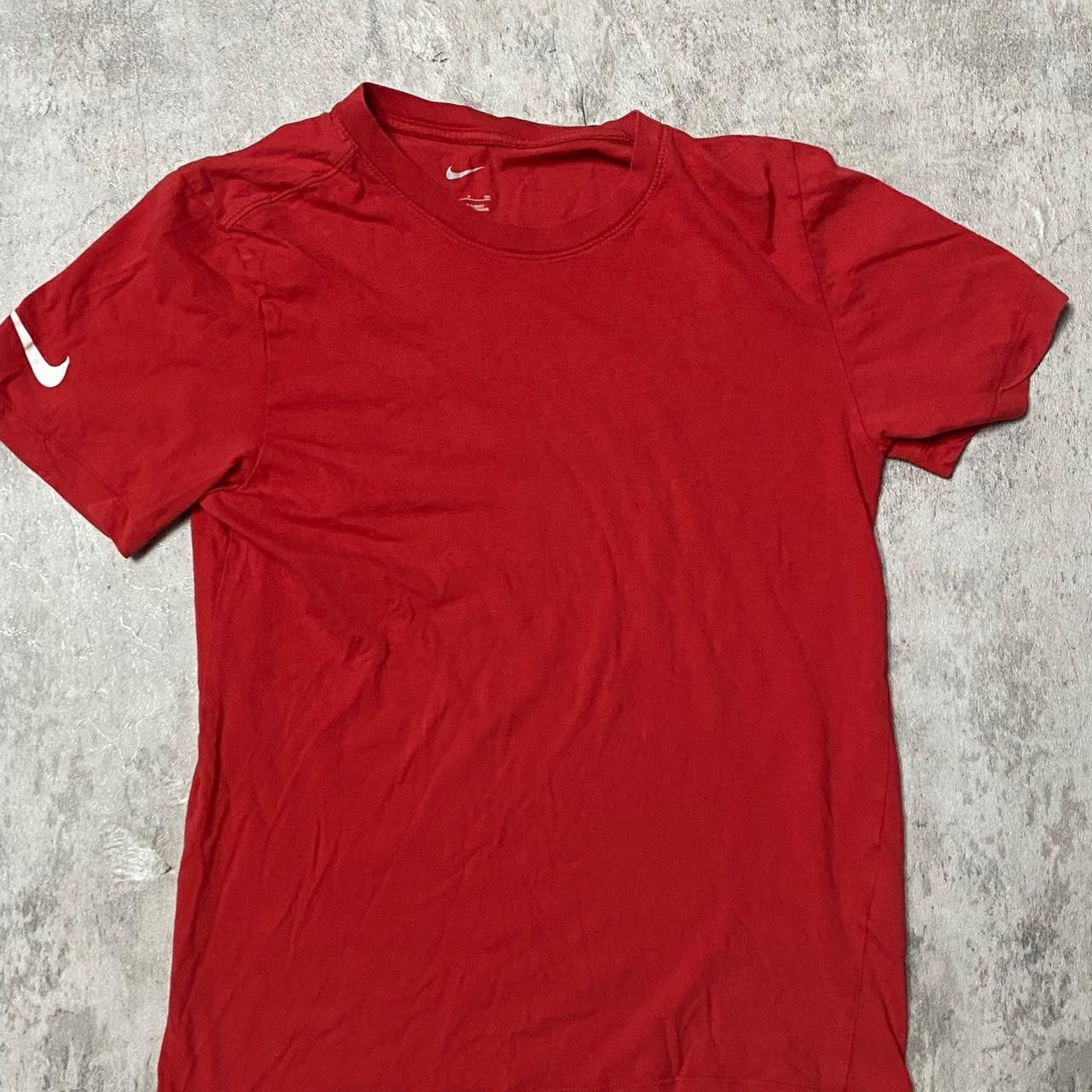 Nike Red Nike Dri-Fit short sleeve shirt #sportswear Size US S / EU 44-46 / 1 - 1 Thumbnail