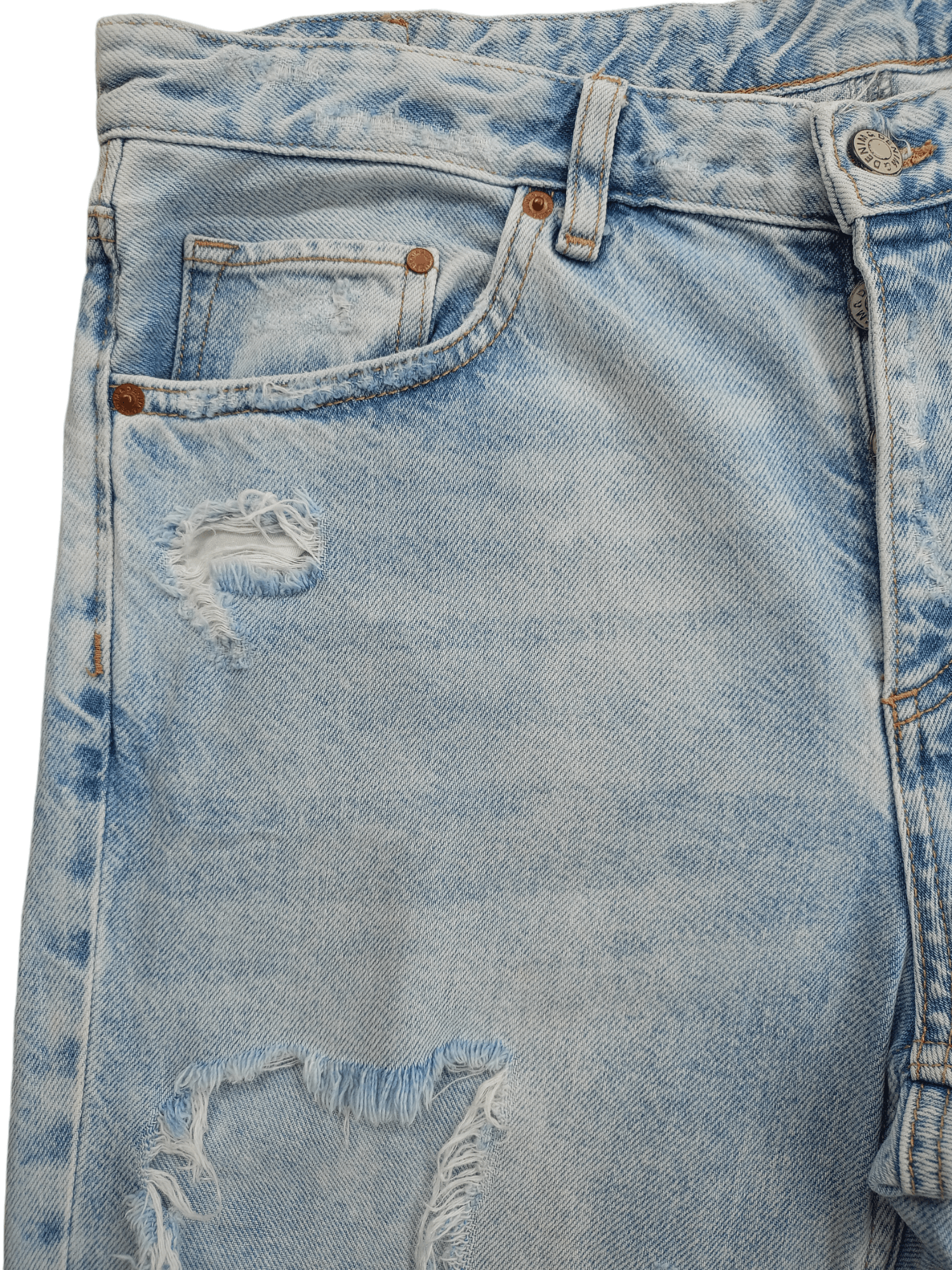 H&M & DENIM by H&M Boyfriend Distressed Streetwear Size 28" / US 6 / IT 42 - 3 Thumbnail