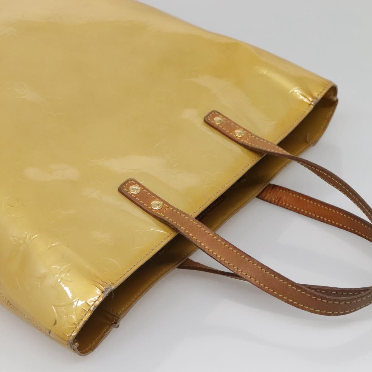 Louis Vuitton LOUIS VUITTON Monogram Vernis Reade MM Hand Bag Beige M91141 Size ONE SIZE - 6 Thumbnail