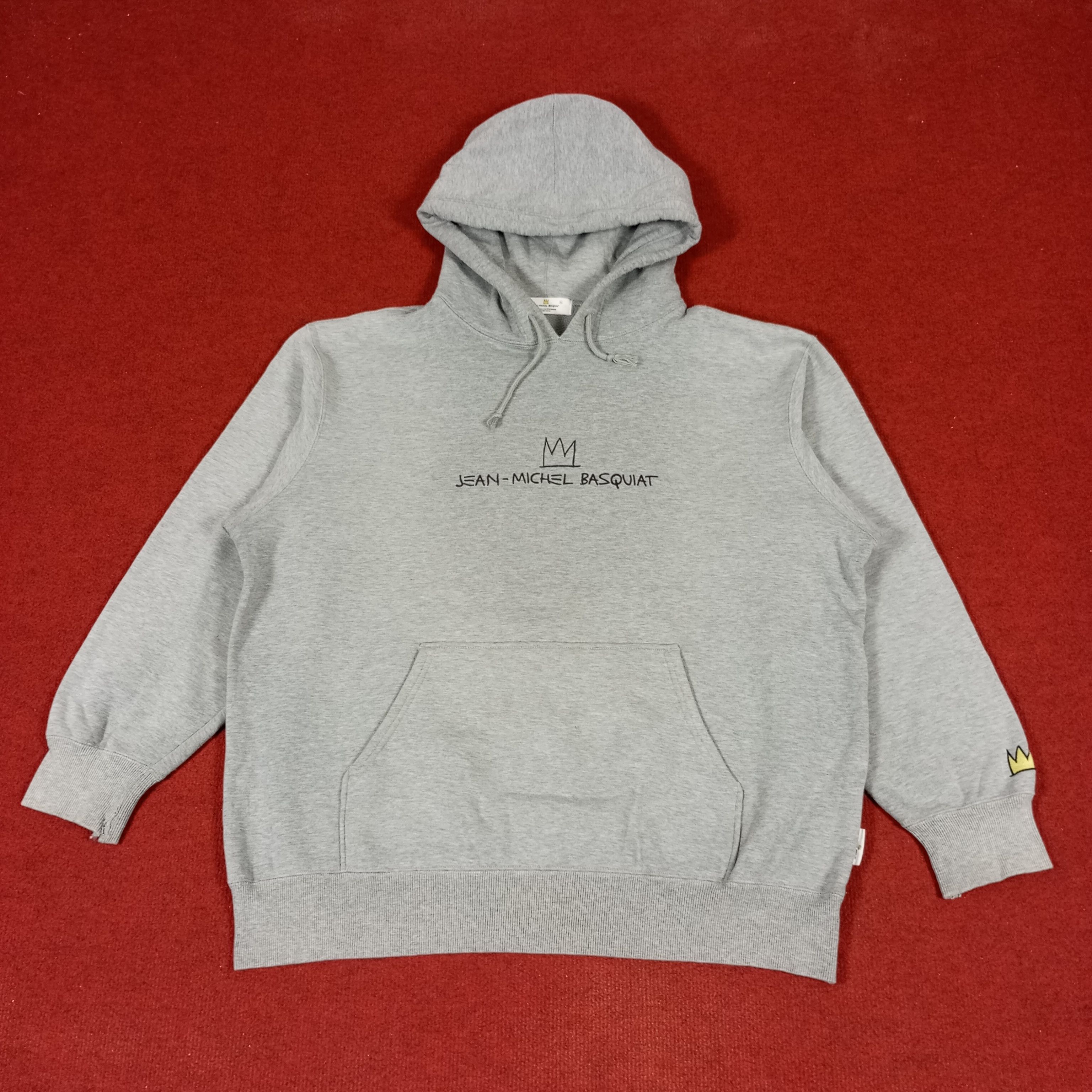 Jean-Michel Basquiat × Vintage Jean Michel Basquiat Art Design Streetwear Hoodies Size US XL / EU 56 / 4 - 3 Thumbnail