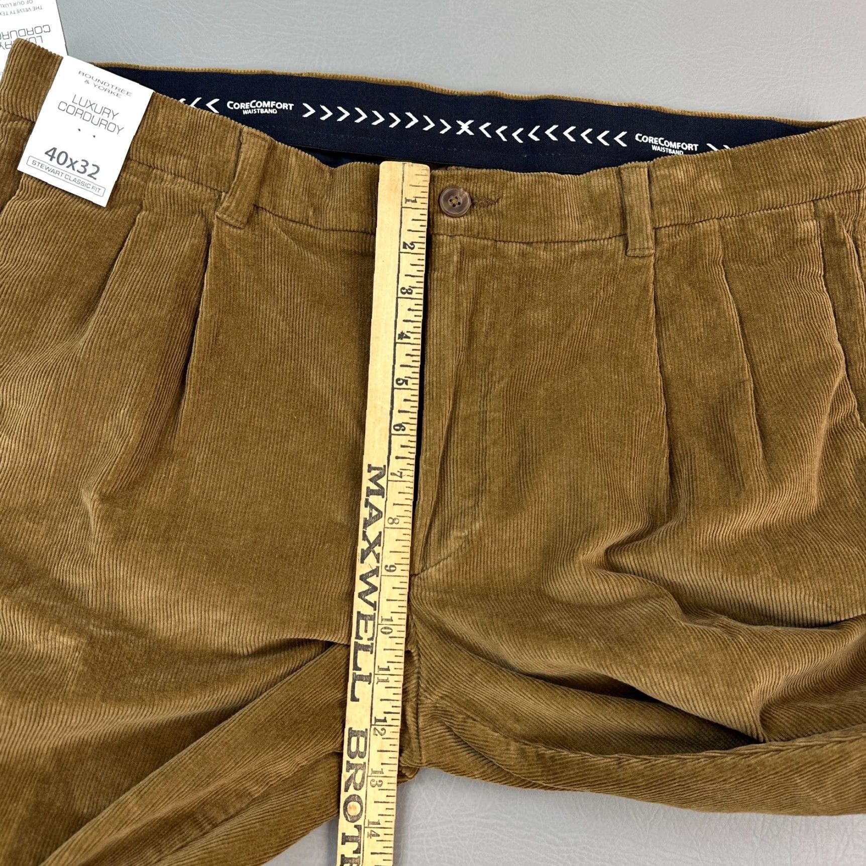 Roundtree & Yorke Roundtree & Yorke Pants Mens 40x32 40x31 Luxury Corduroy Stewart Classic Fit NWT Size US 40 / EU 56 - 5 Thumbnail