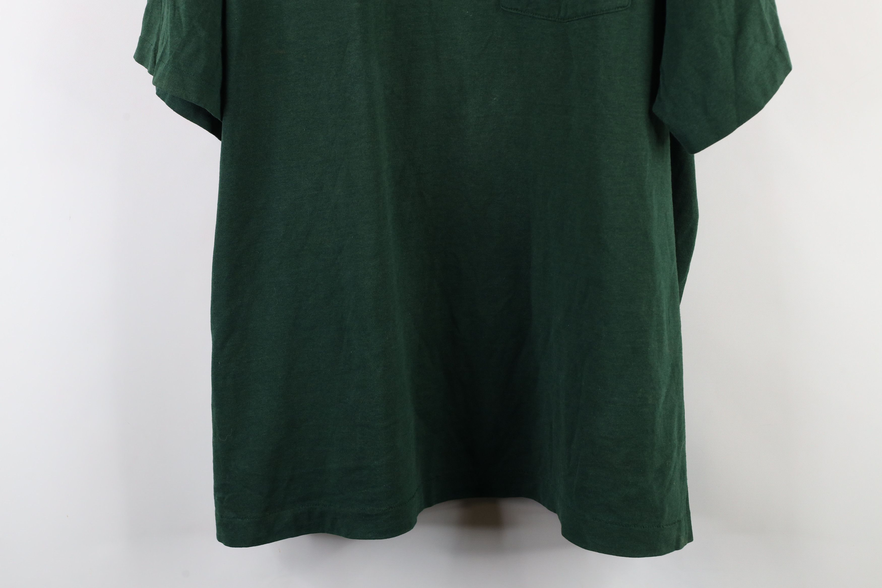 Vintage Vintage 90s Streetwear Blank Pocket T-Shirt Green USA Size US XXL / EU 58 / 5 - 3 Thumbnail