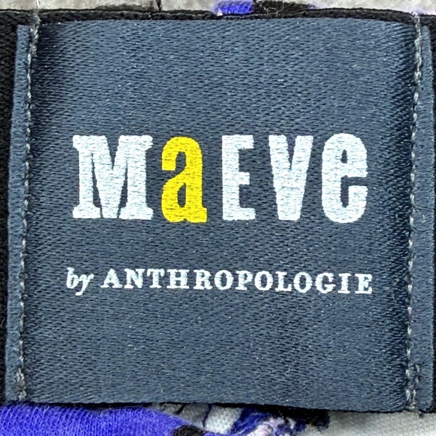 Anthropologie Maeve by Anthropologie Margot Pants Cropped Kick Flare Multicolor Leopard Floral Blue Purple Yellow Woman L Tall Slit? No, keep to original words. Size 36" / US 14 / IT 50 - 4 Thumbnail