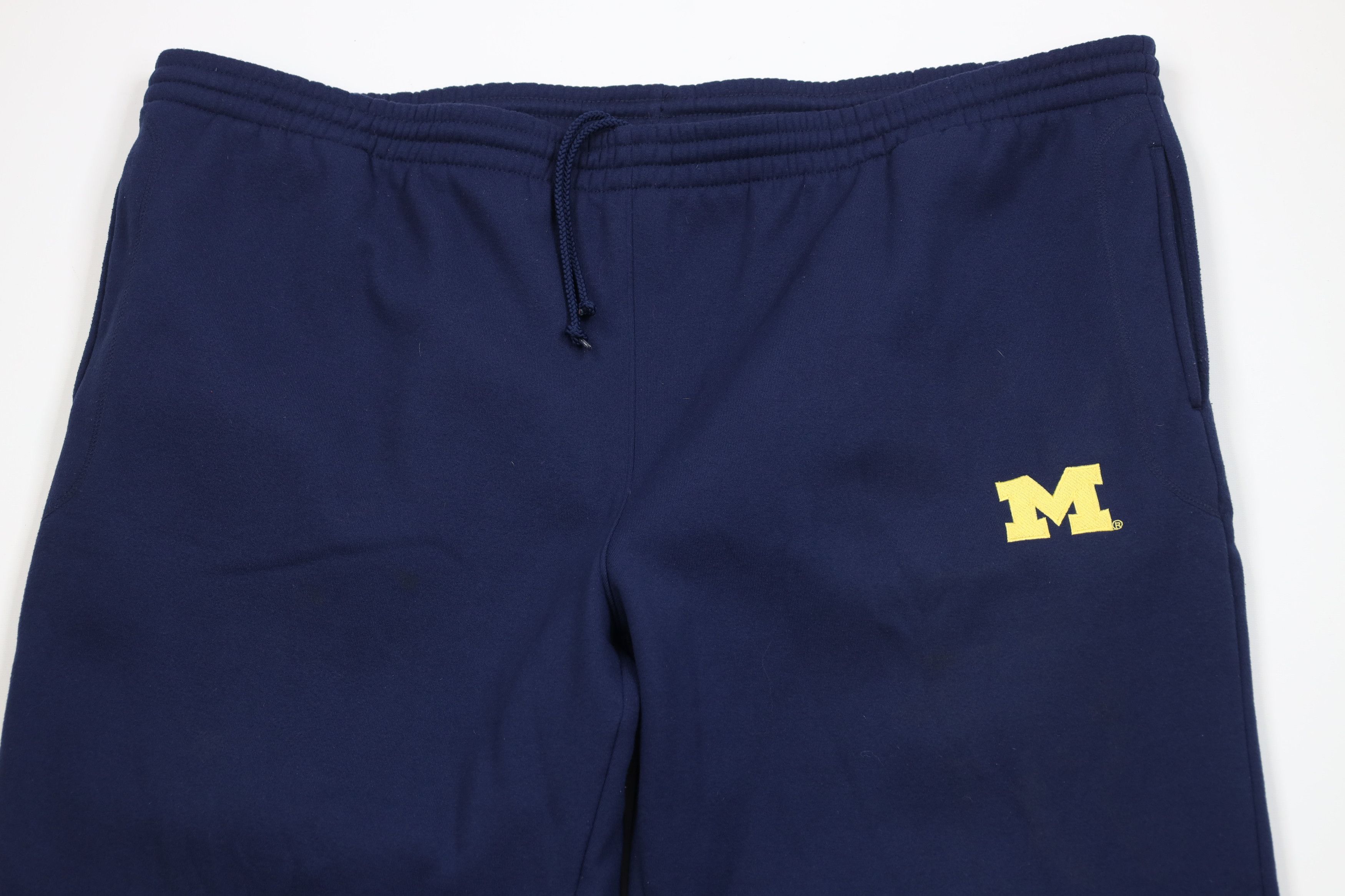 Vintage Vintage 90s University of Michigan Wide Leg Sweatpants Blue Size US 40 / EU 56 - 2 Thumbnail