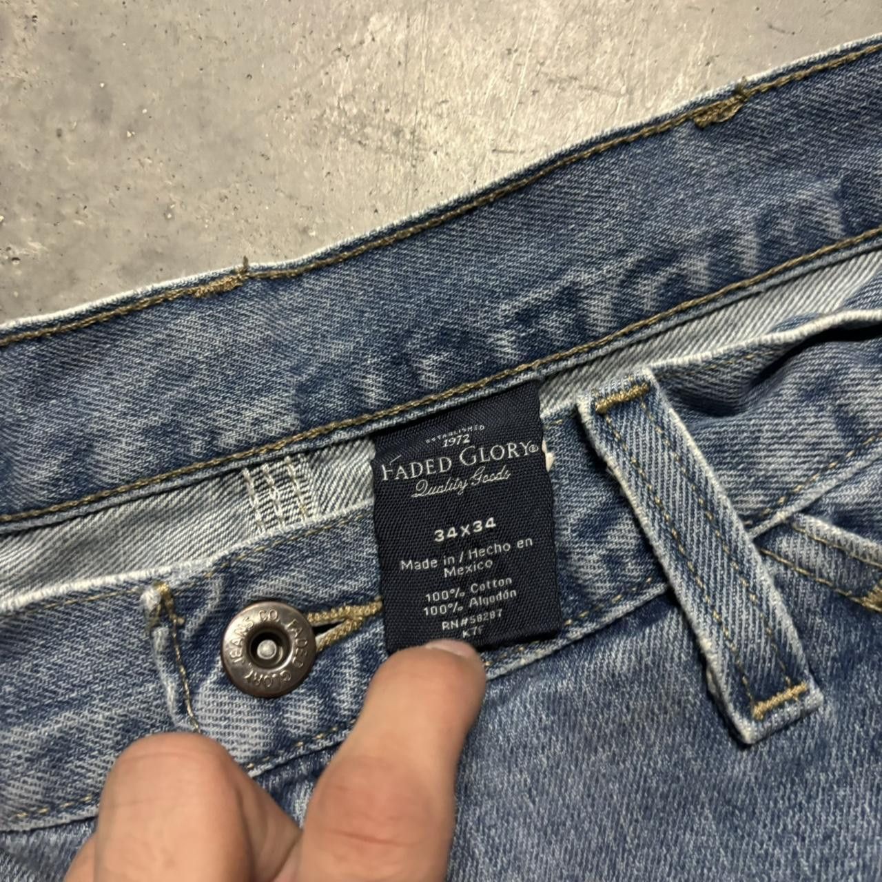 Japanese Brand × Vintage Crazy Vintage Y2K/2000s Baggy Light Wash Carpenter Skater Denim Jeans! Size US 34 / EU 50 - 8 Thumbnail
