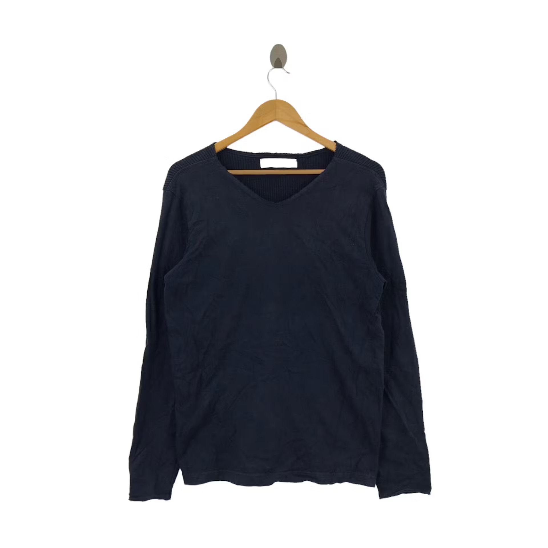 Vtg SHIPS JAPAN JET Blue V Neck Sweatshirt Sweater