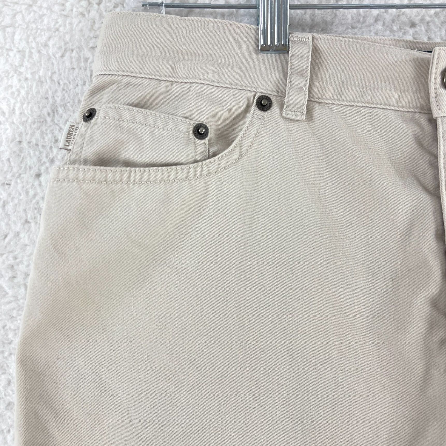 Ralph Lauren Lauren Ralph Lauren Pants Womens High-Rise Casual Cropped Beige 12 Size 34" / US 12 / IT 48 - 4 Thumbnail