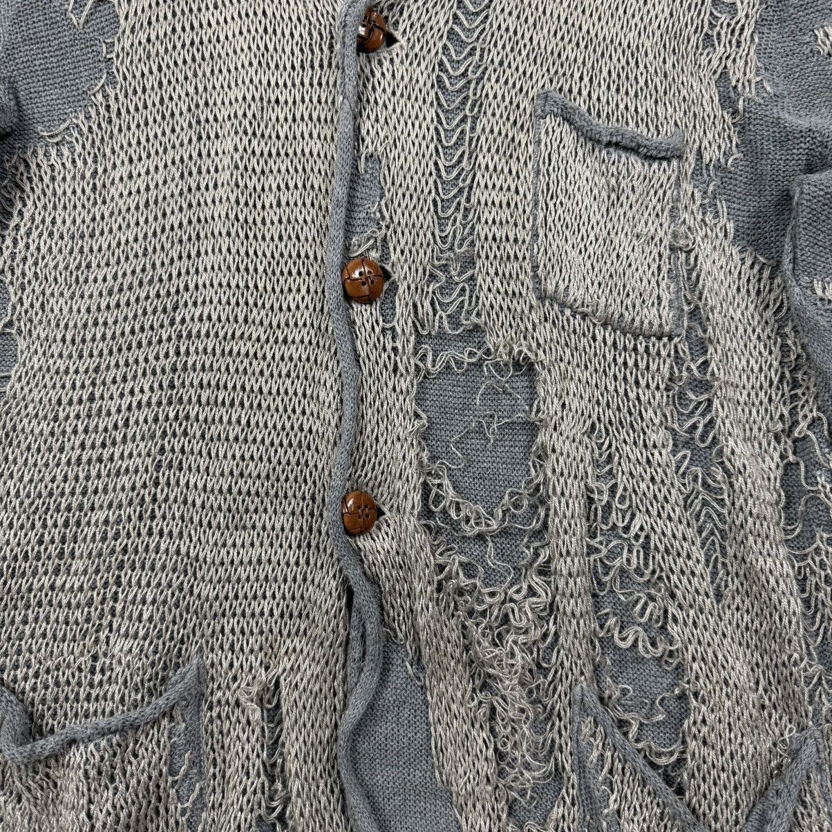 Maison MIHARA YASUHIRO MIHARA YASUHIRO DISTRESSED CARDIGAN Gray Size US M / EU 48-50 / 2 - 2 Thumbnail