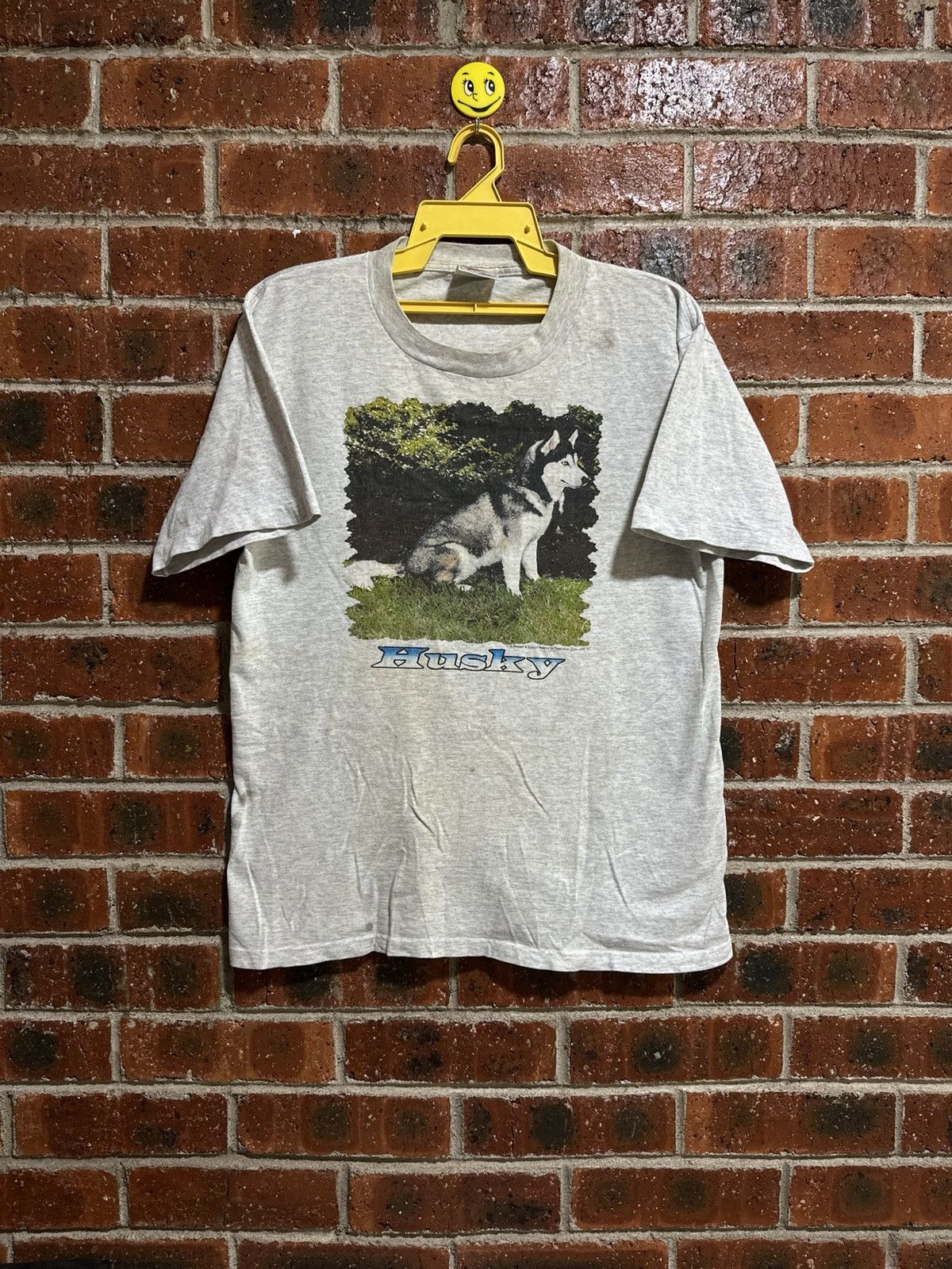 Vintage Vintage 90s Husky Robert & Eunice Pearcy Faded Tee Size US M / EU 48-50 / 2 - 1 Thumbnail