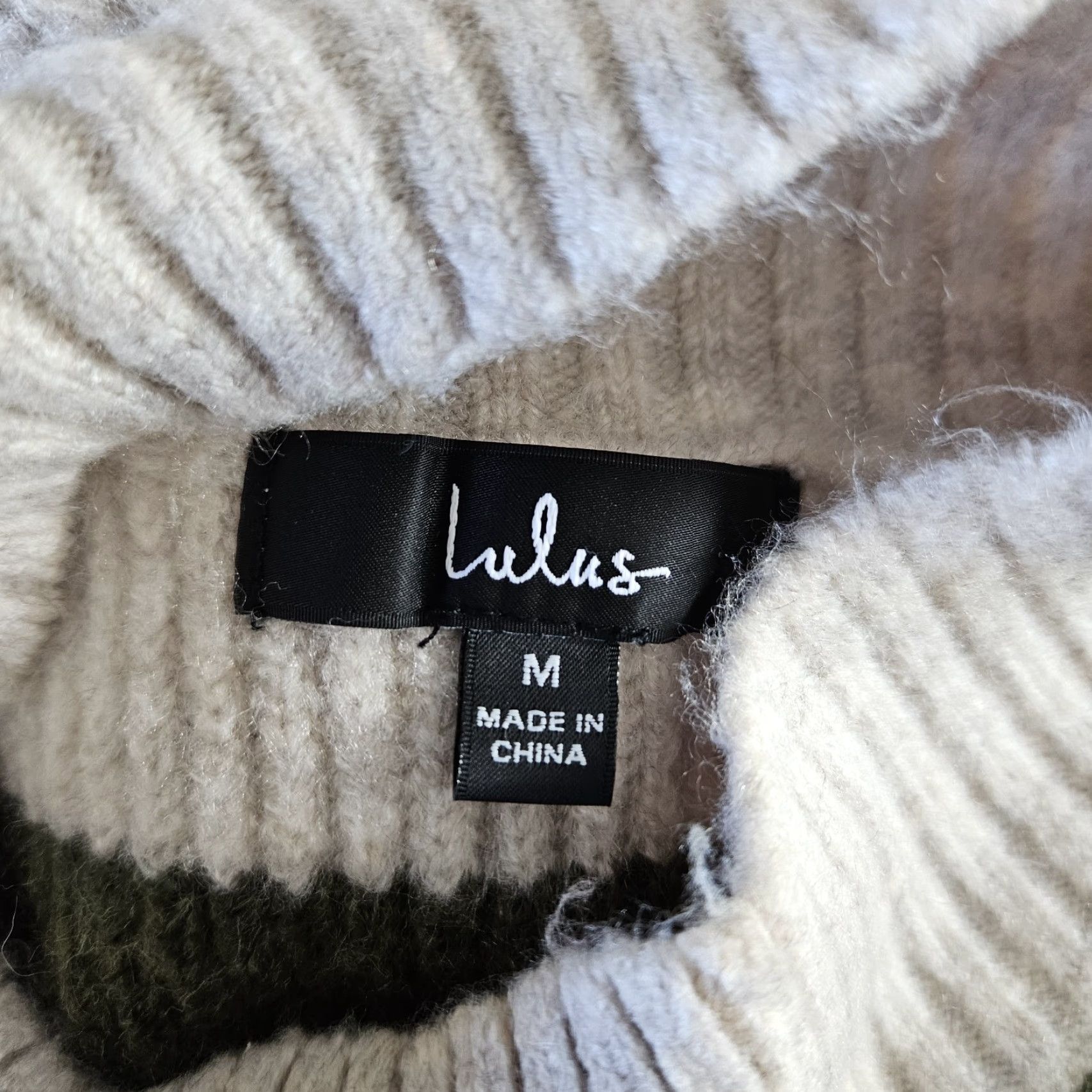 Lulus Lulus Womens Sweater Tunic M Multicolor Stripe Mock Neck Long Sleeve Pullover Fall Winter Size M / US 6-8 / IT 42-44 - 5 Thumbnail