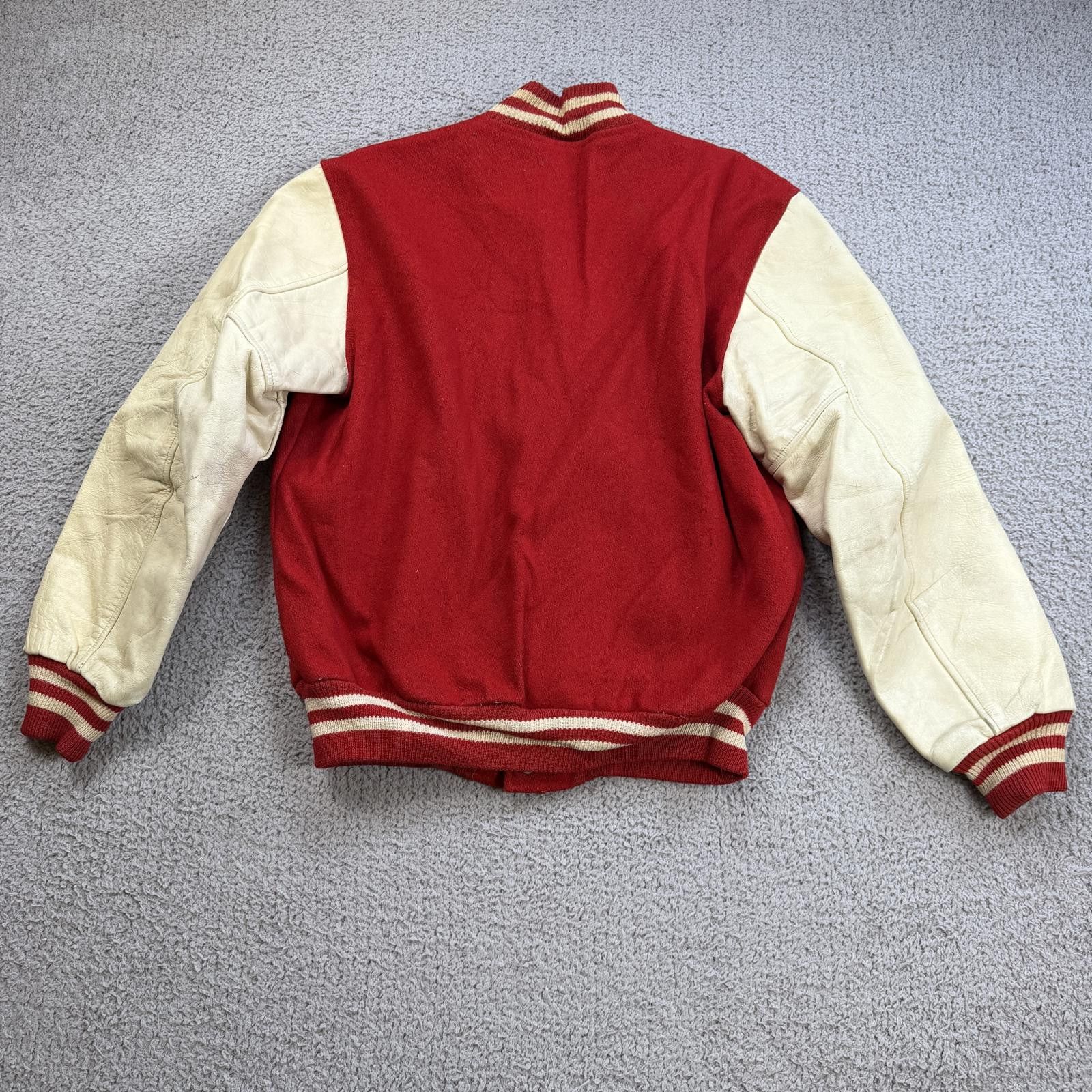 Other Vintage 70s Butwin Varsity Jacket Red Wool Leather Letterman Size US S / EU 44-46 / 1 - 2 Thumbnail