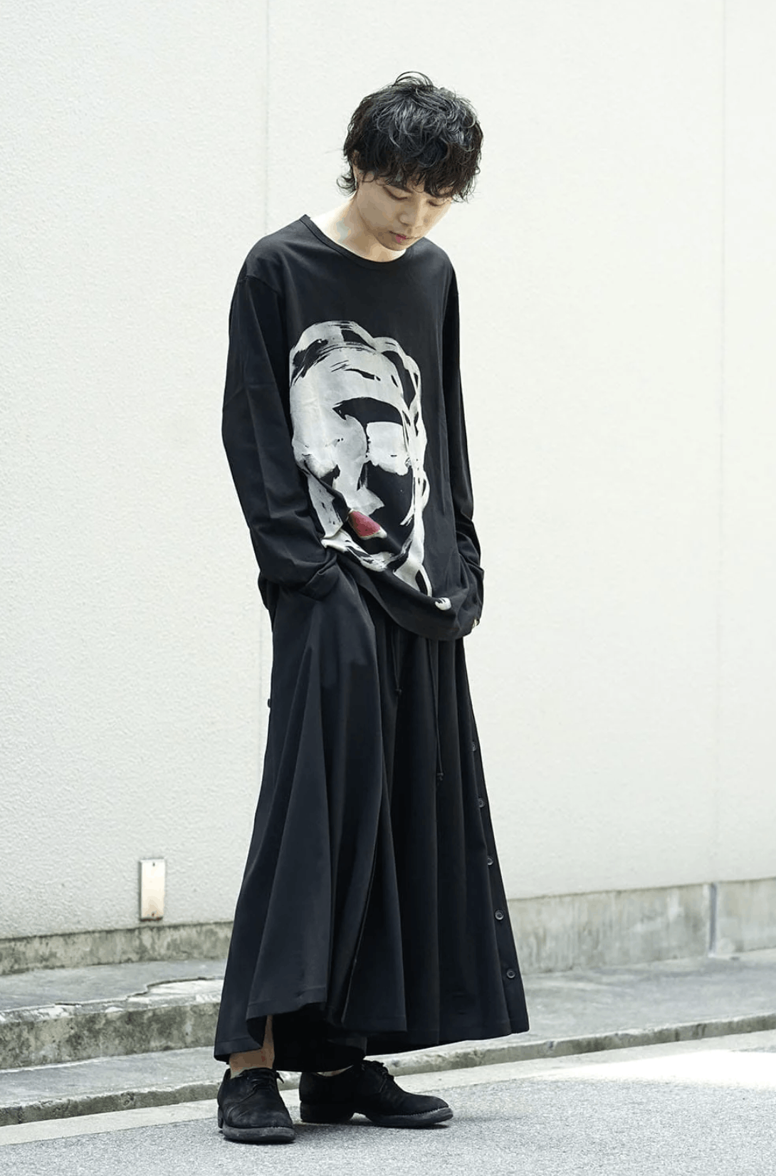 Yohji Yamamoto B Yohji Yamamoto - Front/Back Buttons slit Wide Pants Size US 30 / EU 46 - 18 Thumbnail