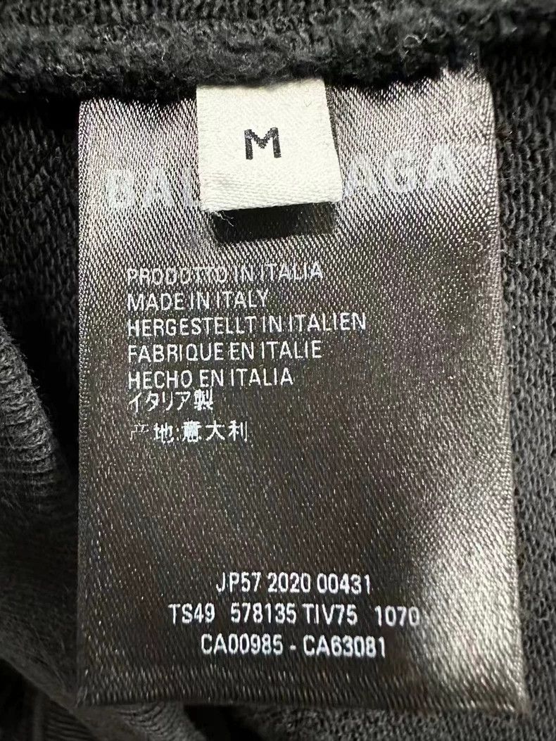 Balenciaga Balenciaga Black crew hooded sweatshirt Size US M / EU 48-50 / 2 - 5 Thumbnail