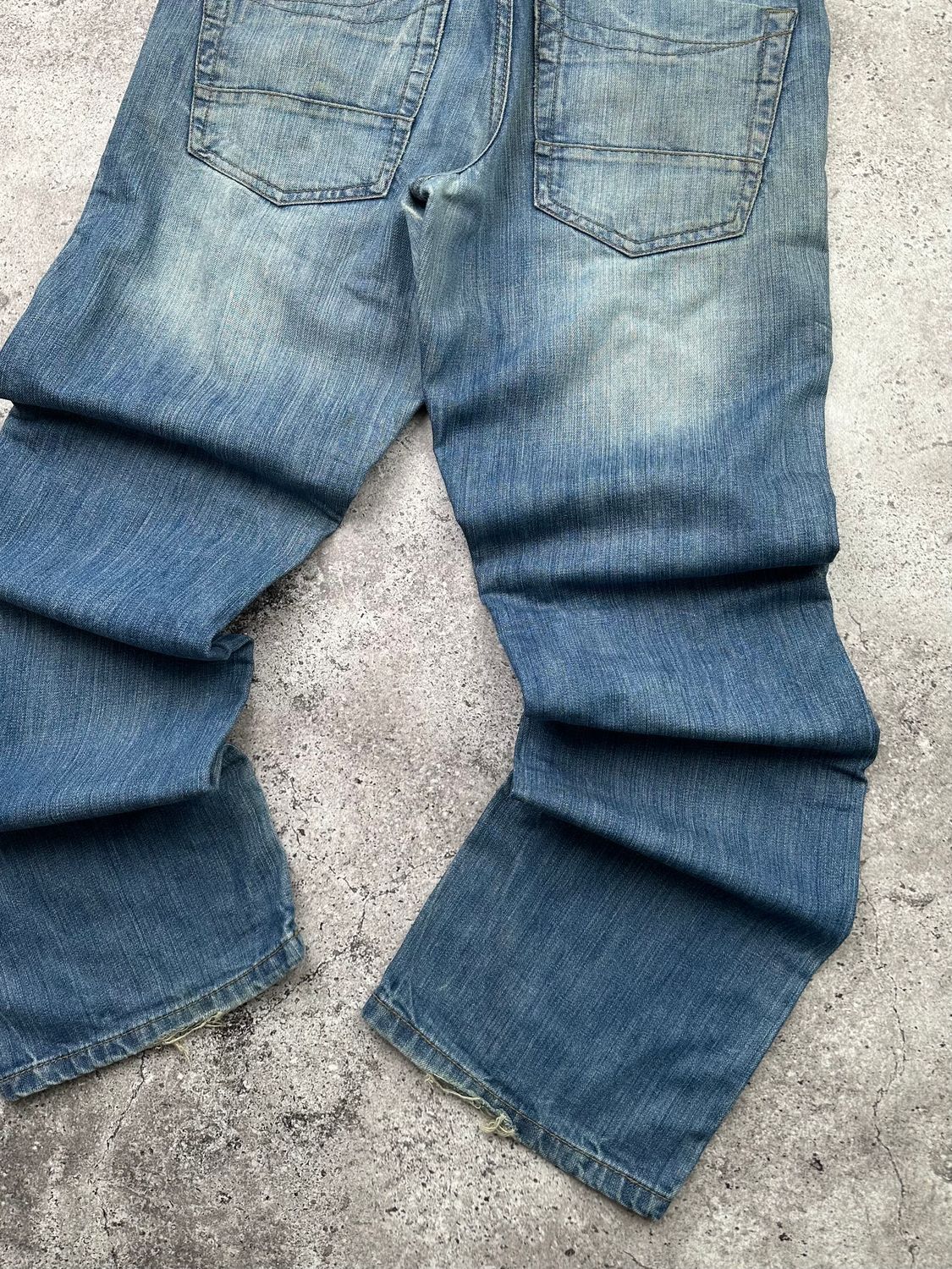 Japanese Brand Vintage Wide Biker Jeans C518(V263) Size US 32 / EU 48 - 11 Thumbnail