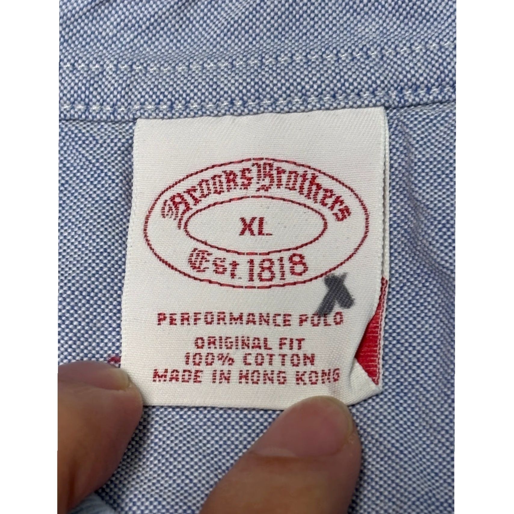 Brooks Brothers Brooks Brothers Polo Shirt Striped Red Short Sleeve Cotton Blend Performance Button-Down Collar XL Mens Size US XL / EU 56 / 4 - 3 Thumbnail
