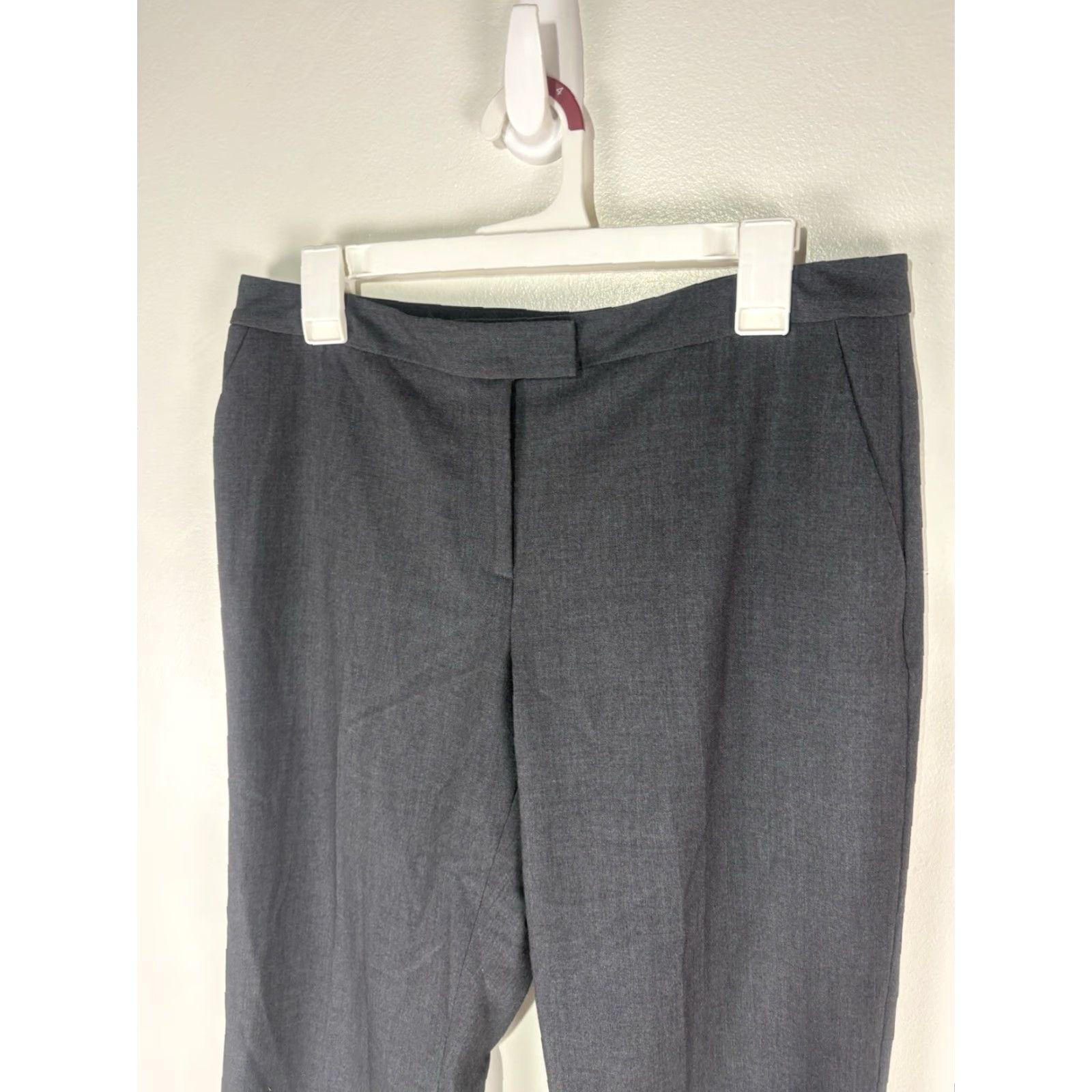 Calvin Klein Calvin Klein Gray Wide-Leg Dress Pants Women Size 8P Size 30" / US 8 / IT 44 - 2 Thumbnail