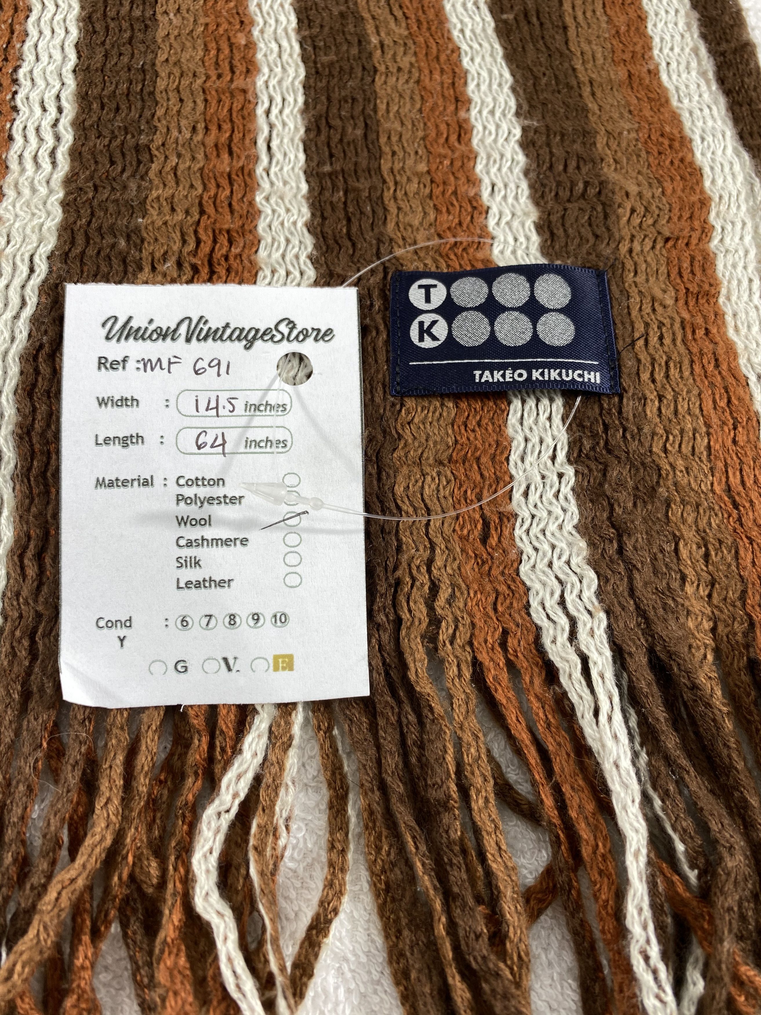 Takeo Kikuchi Vintage Takeo Kikuchi Scarf/Muffler/Neckwear MF691 Size ONE SIZE - 4 Thumbnail