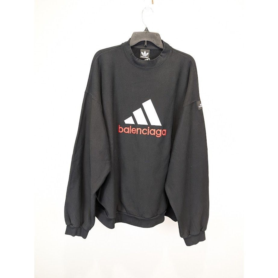 Adidas × Balenciaga o1rshd1 Sweatshirts in Black Size US L / EU 52-54 / 3 - 2 Thumbnail